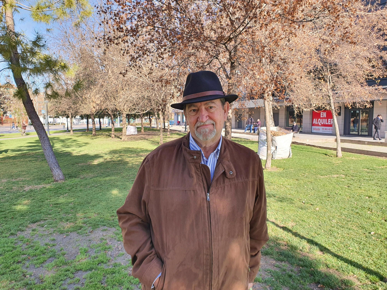 Manuel Ruiz, en una de las placetas del Zaidín