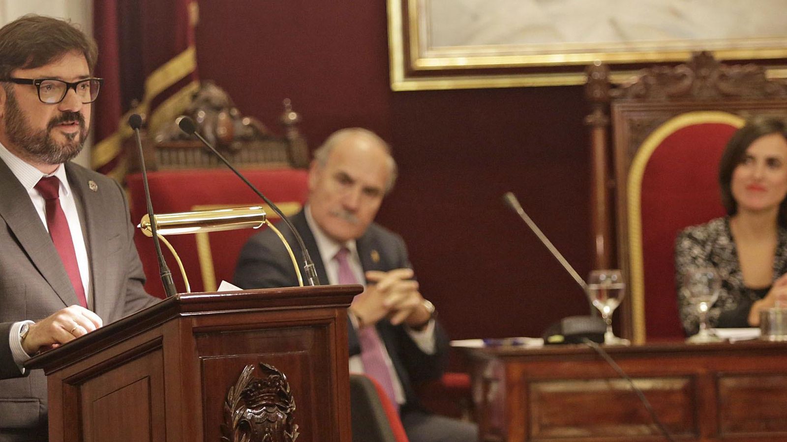 El pregonero de la Semana Santa 2020, Andrés García, durante su presentación el pasado miércoles.