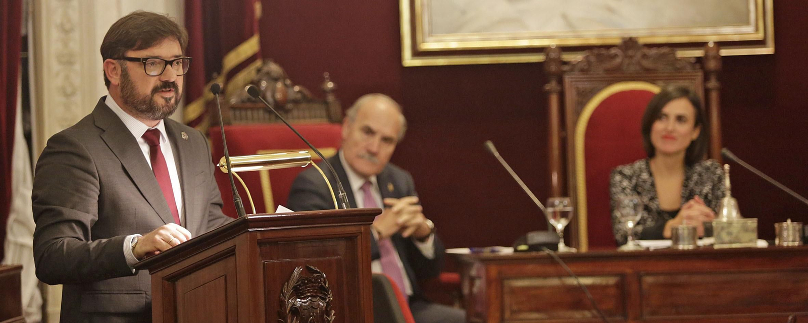 El pregonero de la Semana Santa 2020, Andrés García, durante su presentación el pasado miércoles.