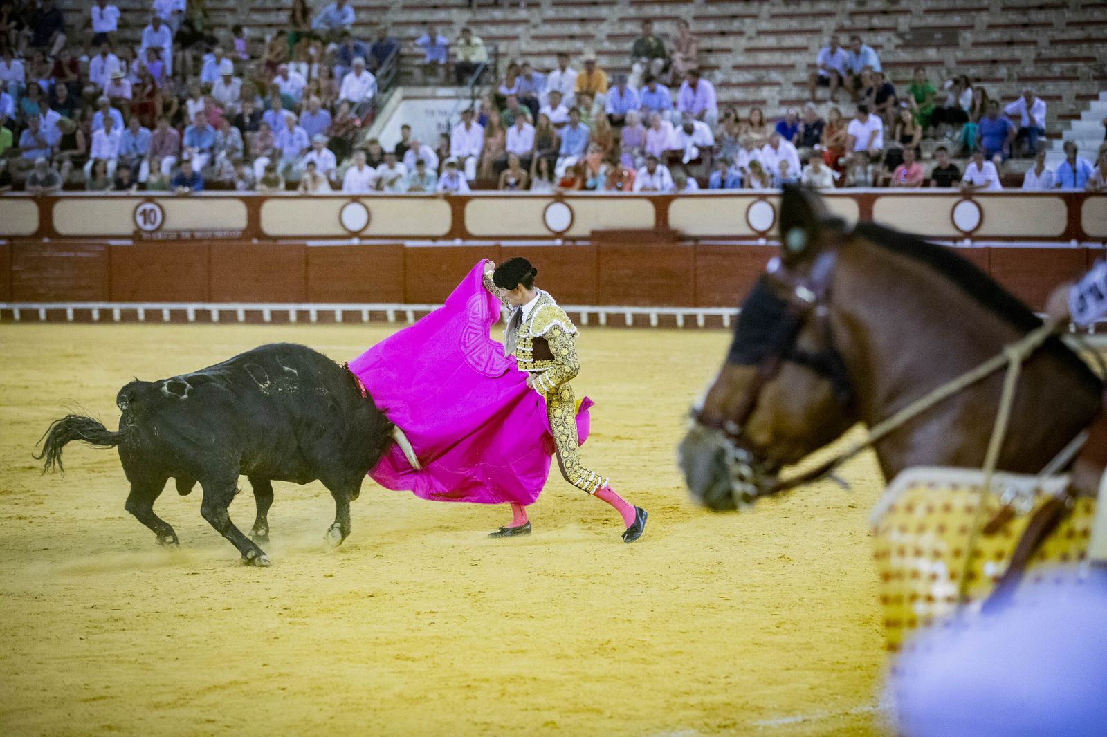 Daniel Crespo, Manzanares y Juan Ortega, en la plaza de toros de El Puerto