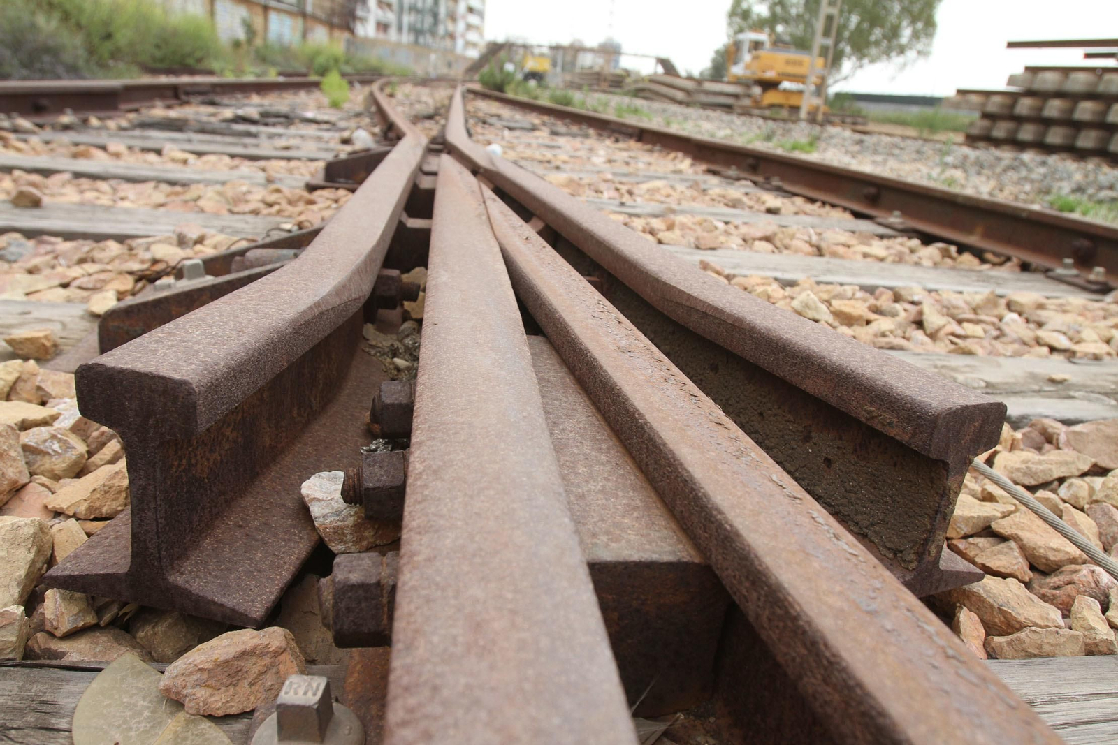 Los últimos preparativos de la estación de tren, en imágenes