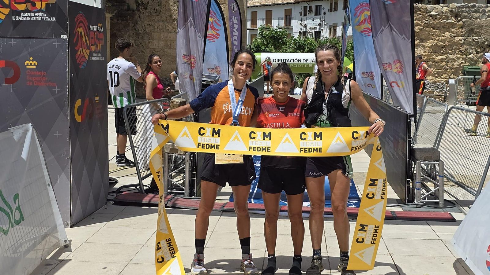 Podio femenino de la prueba.