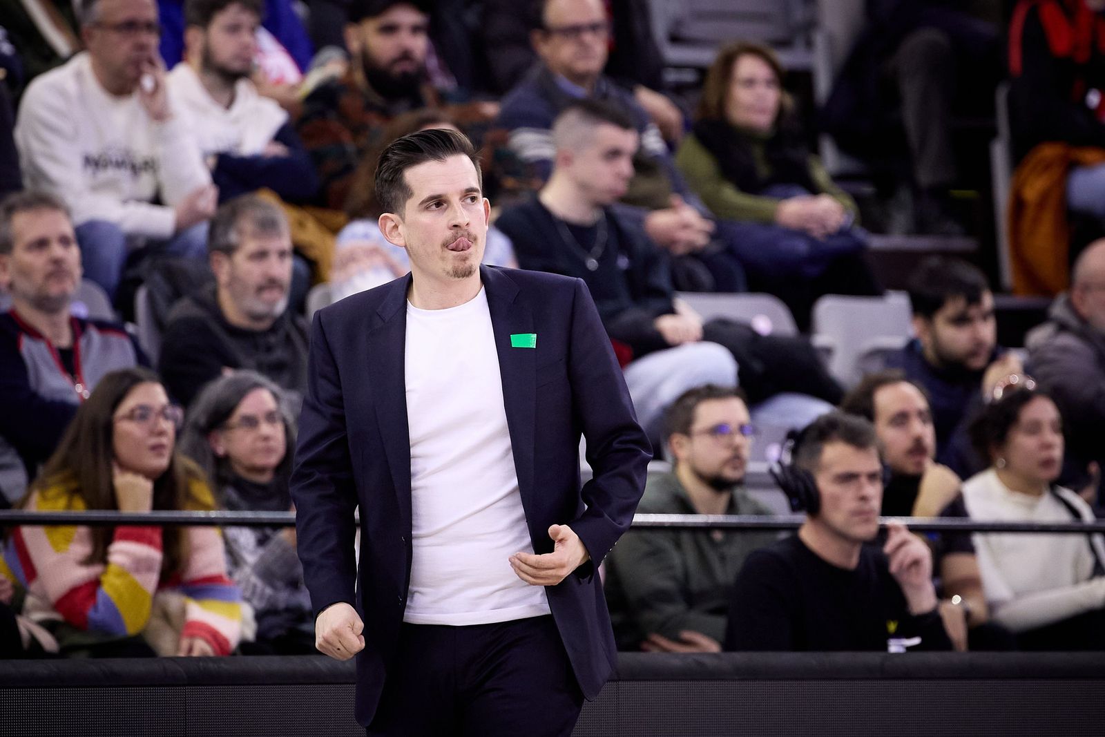 Arturo Ruiz en el partido ante el Breogán en el Palacio de Deportes.