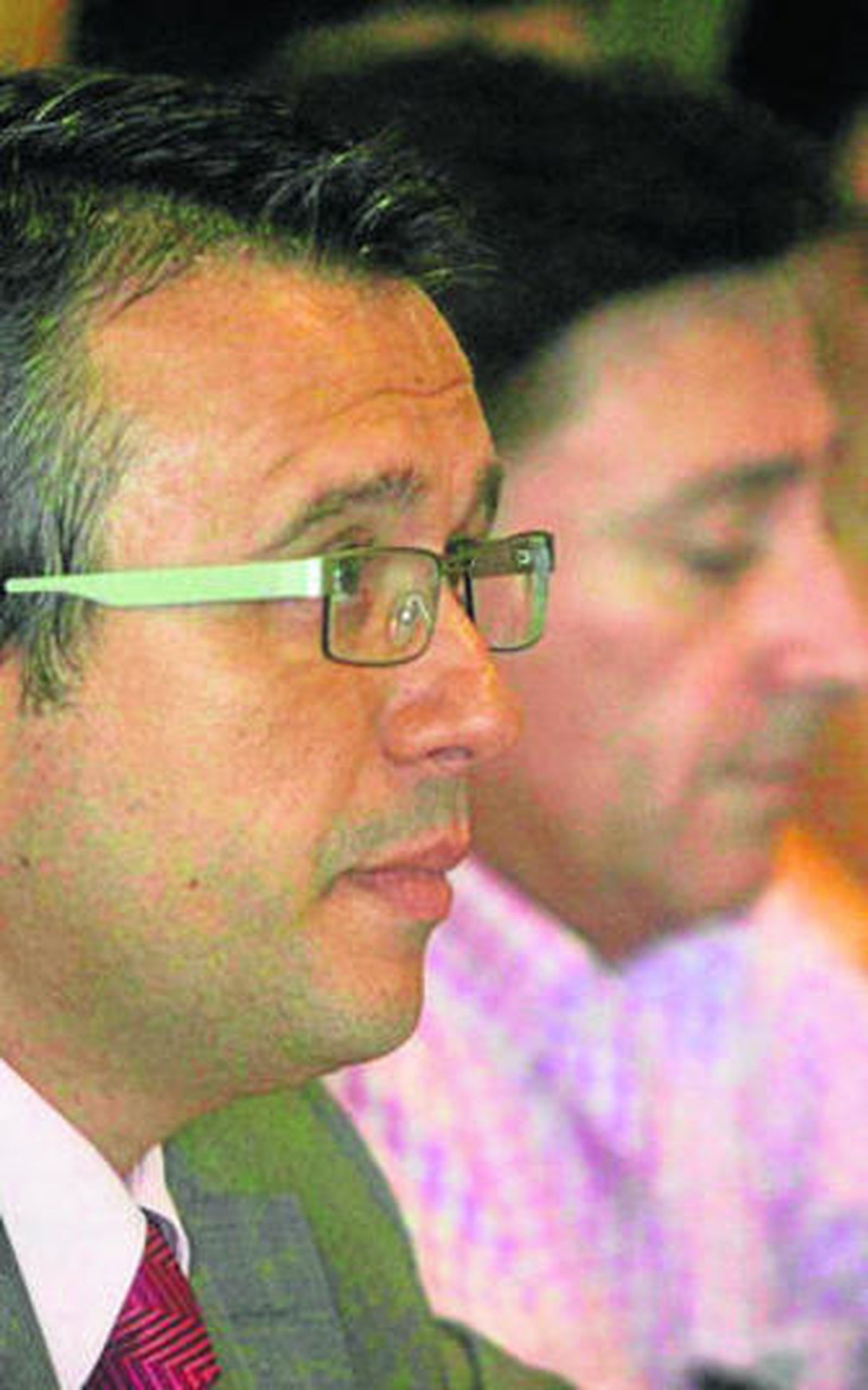 El presidente del PP local, Alejandro Sánchez, y Francisco Muñiz.