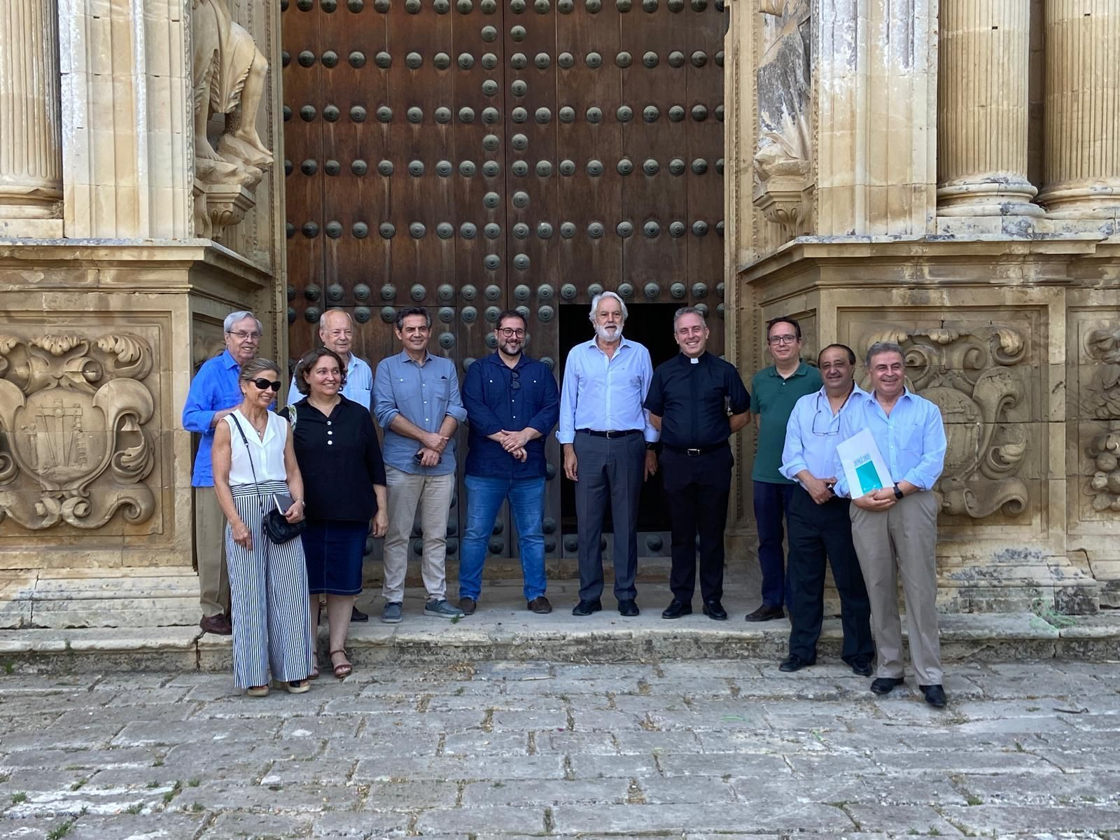 Una imagen de la visita al monasterio.