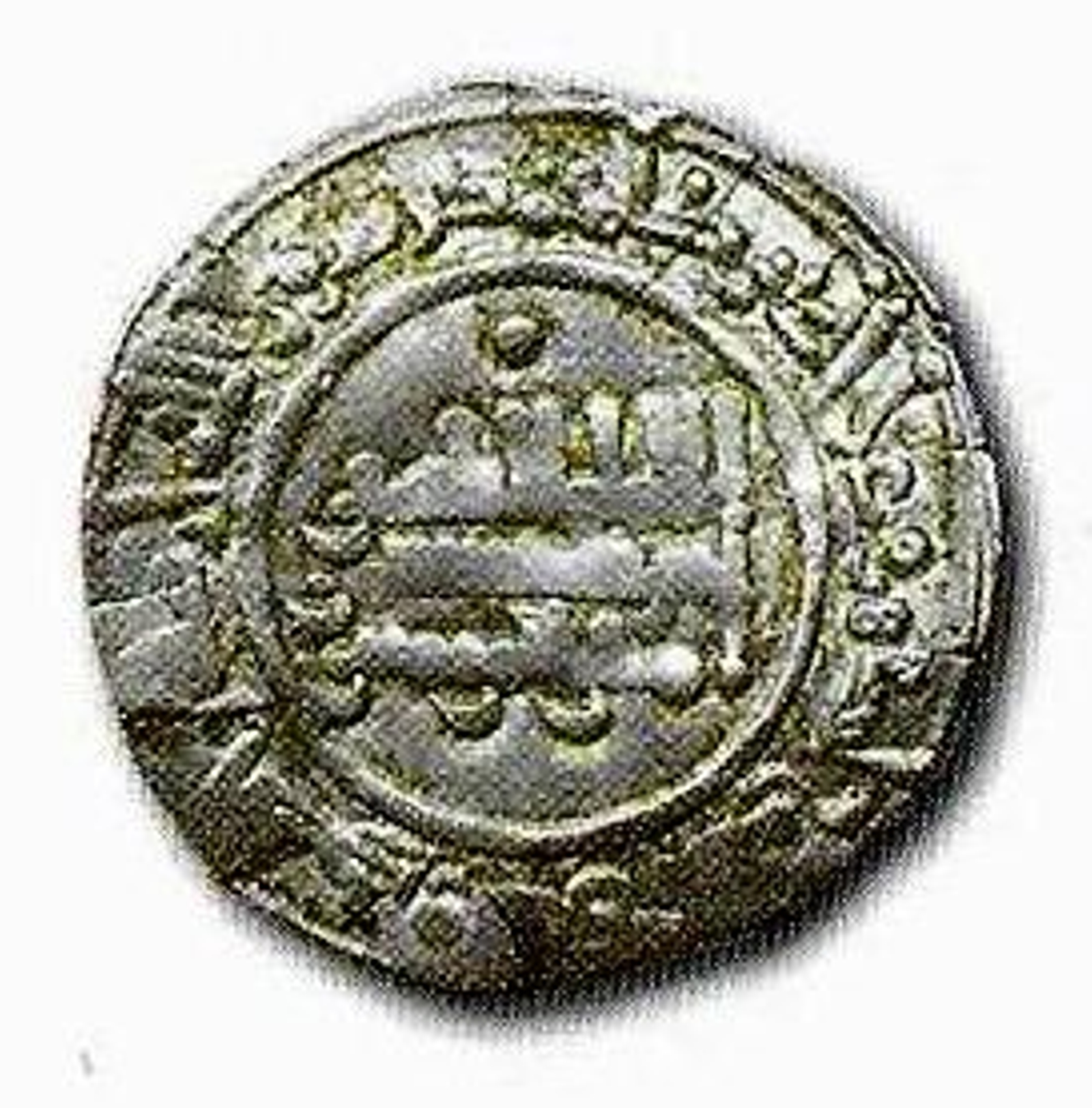 Moneda de época emiral (siglo IX). En esa época la casa de la moneda de Córdoba acuñaba las monedas con la plata importada desde Tánger a través del puerto de Algeciras.