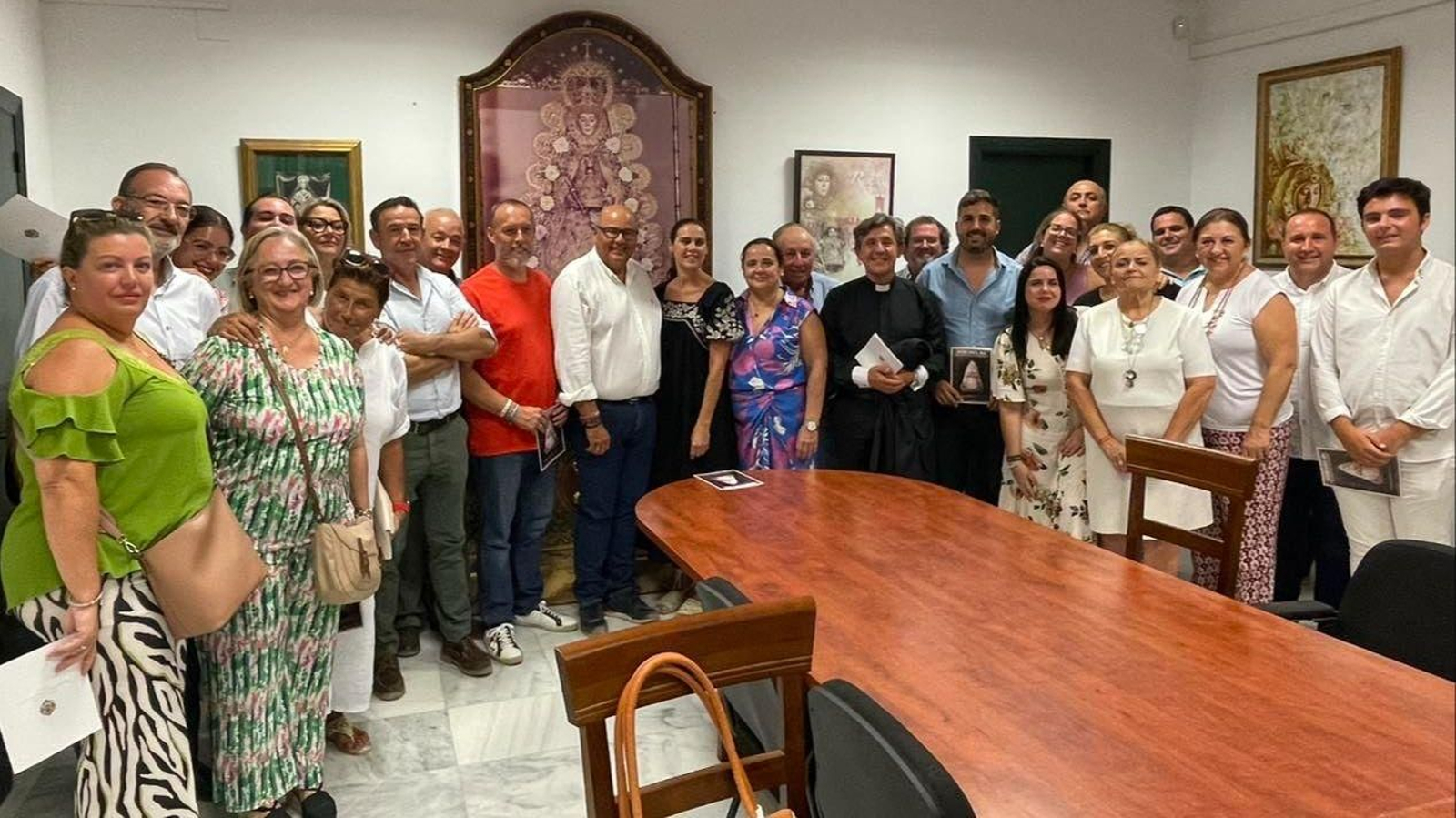 Reunión de la corporación con la Hermandad Matriz de Almonte.