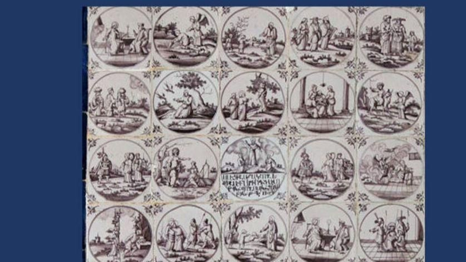 Muestra de azulejos holandeses en el Monasterio de Santa María Muestra de azulejos holandeses en el Monasterio de Santa María