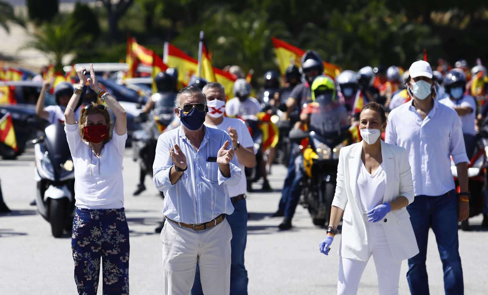 Las fotos de la caravana de protesta de Vox en Málaga
