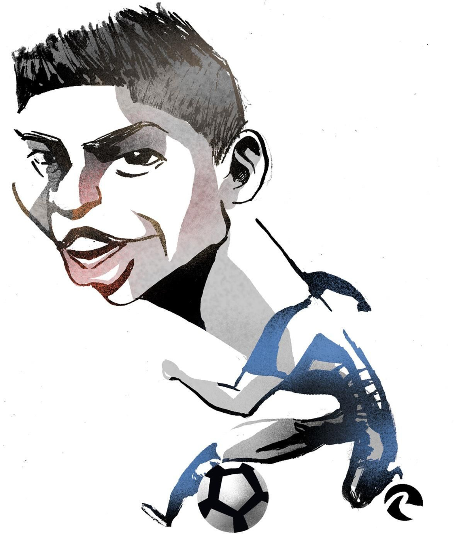Caricatura de Fede Valverde