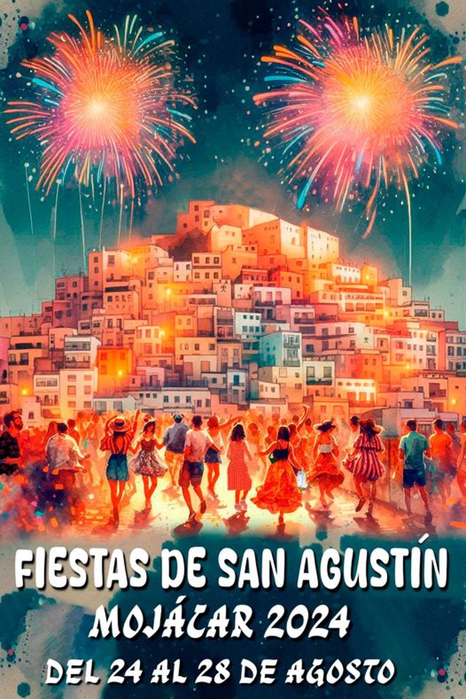 El cartel diseñado por Antonio Vique anunciará las fiestas patronales de Mojacar 2024