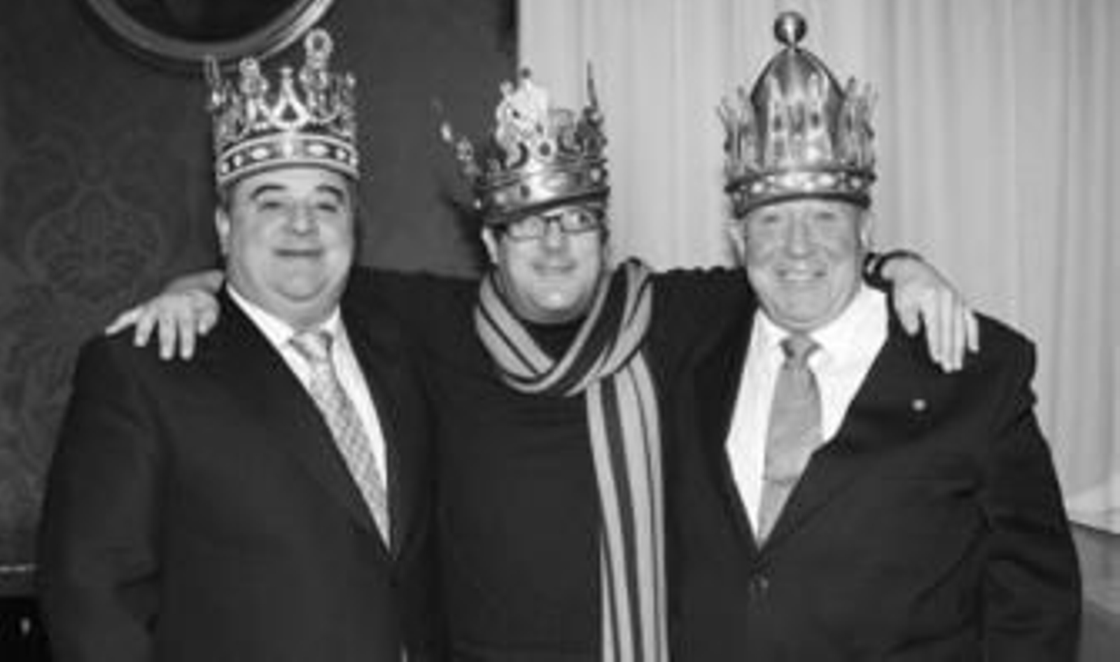 De izquierda a derecha, Luis Oruezábal (Gaspar), Miguel Puga (Melchor) y José Quiles (Baltasar).