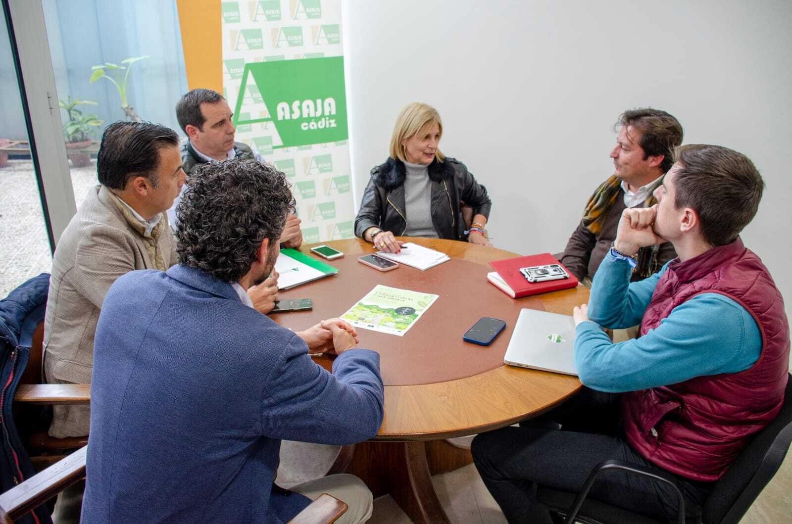 García-Pelayo reunida con el delegado territorial de Agricultura, el presidente de Asaja Cádiz y la Asociación Española de Técnicos Cerealistas.