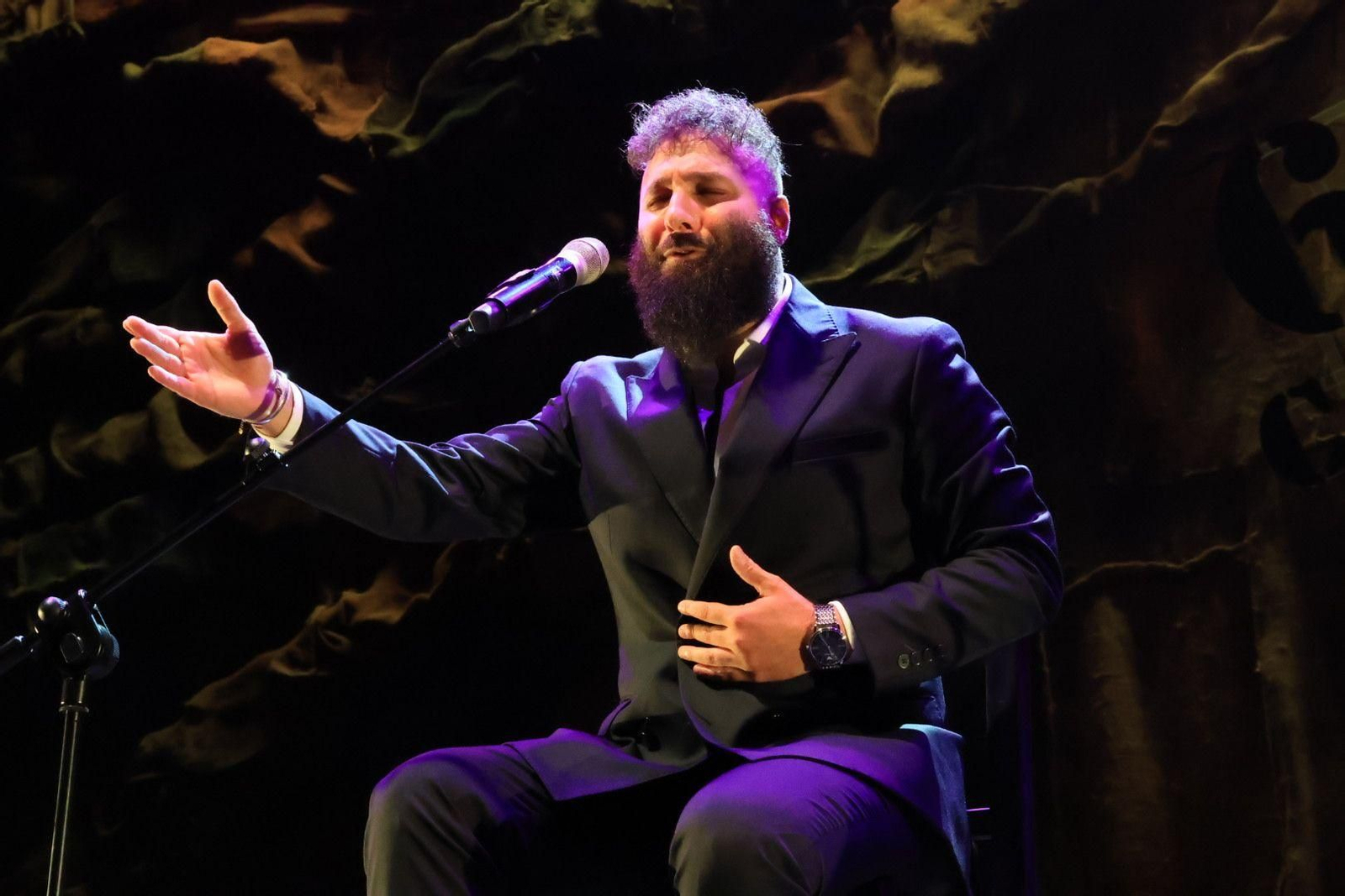 José del Calli, durante una de sus actuaciones en el Festival Internacional del Cante de las Minas de La Unión.