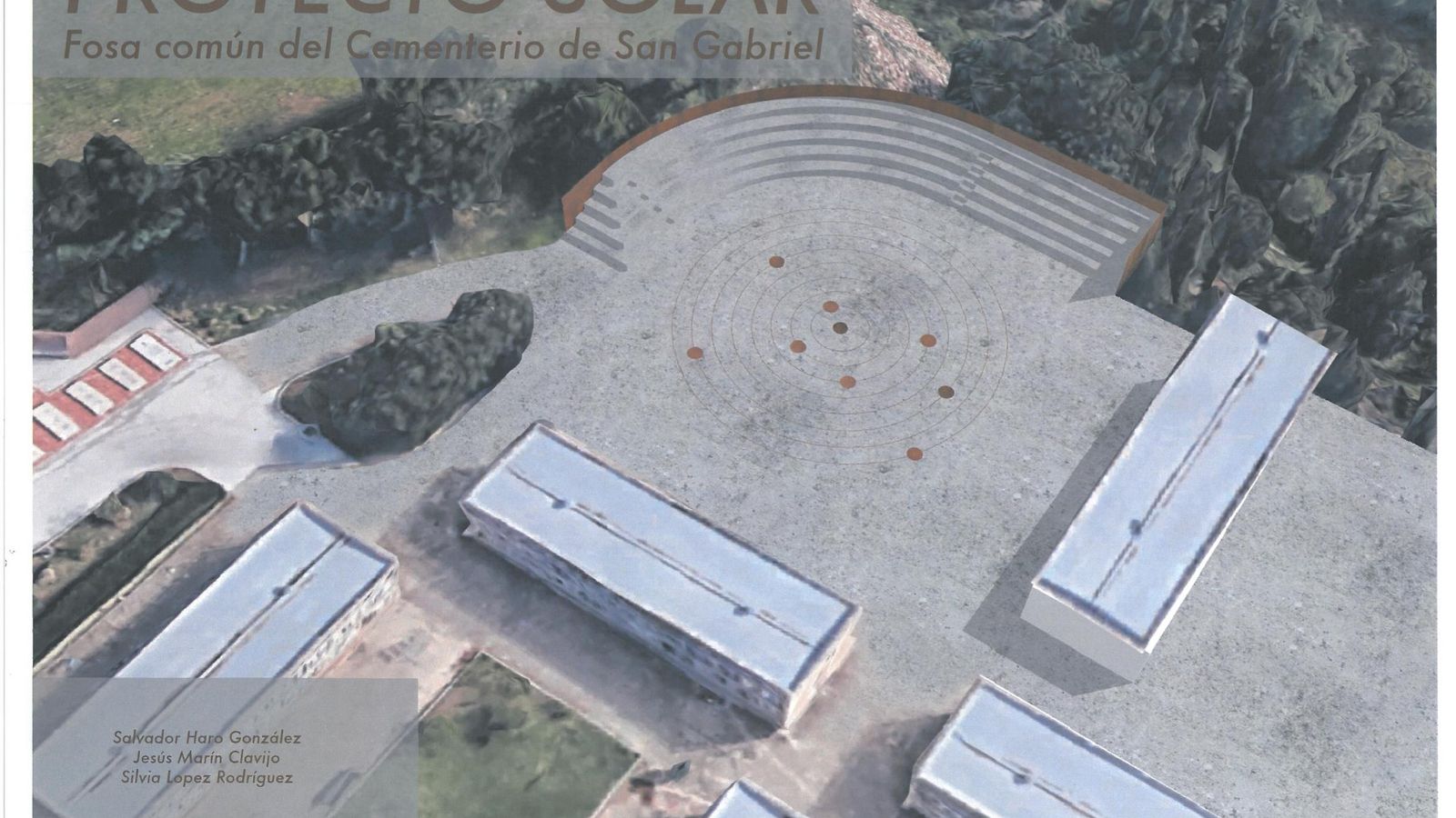 Vista cenital de la actuación contemplada en el osario.