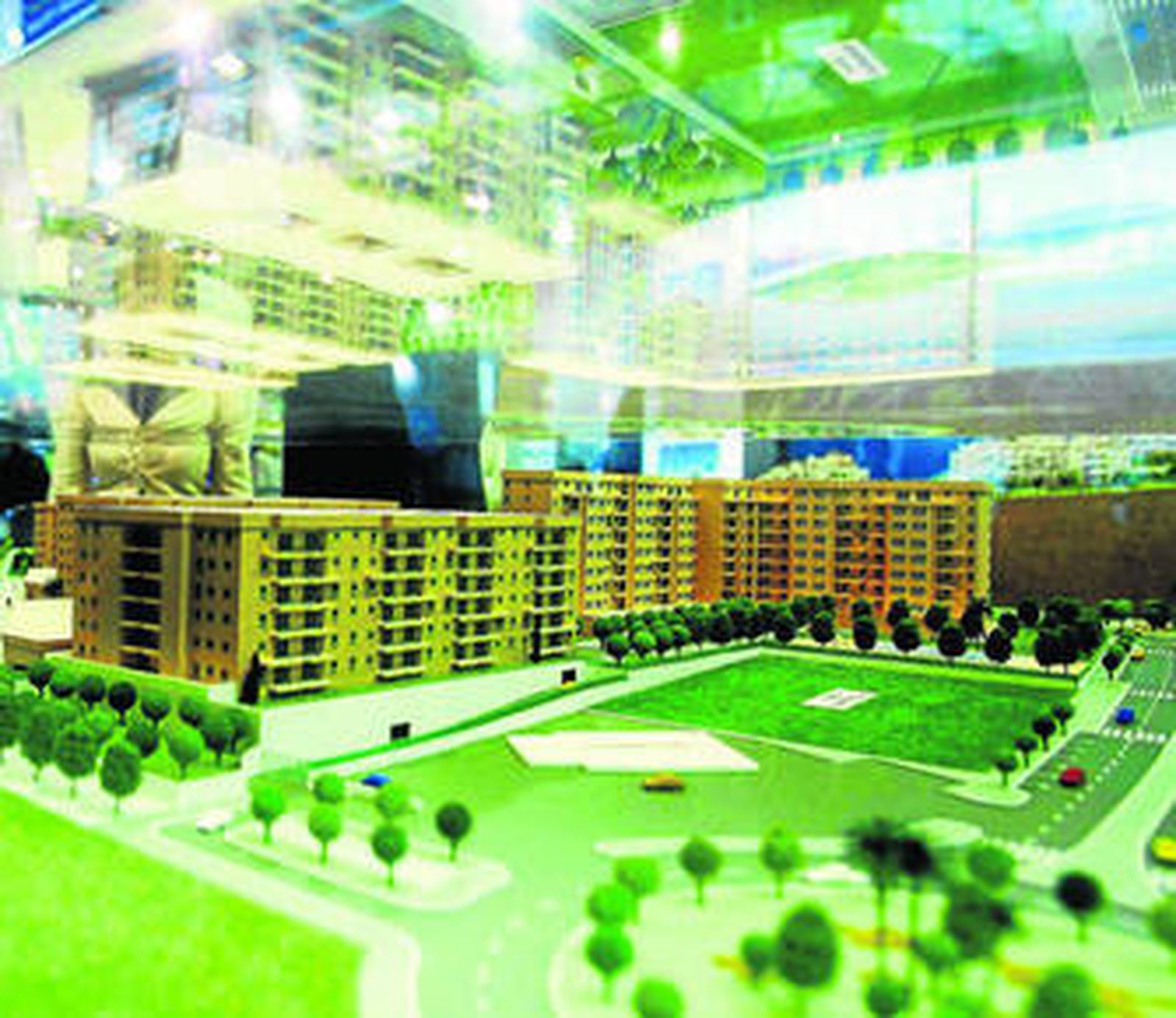 Maqueta de una promoción residencial proyectada en la Costa del Sol.