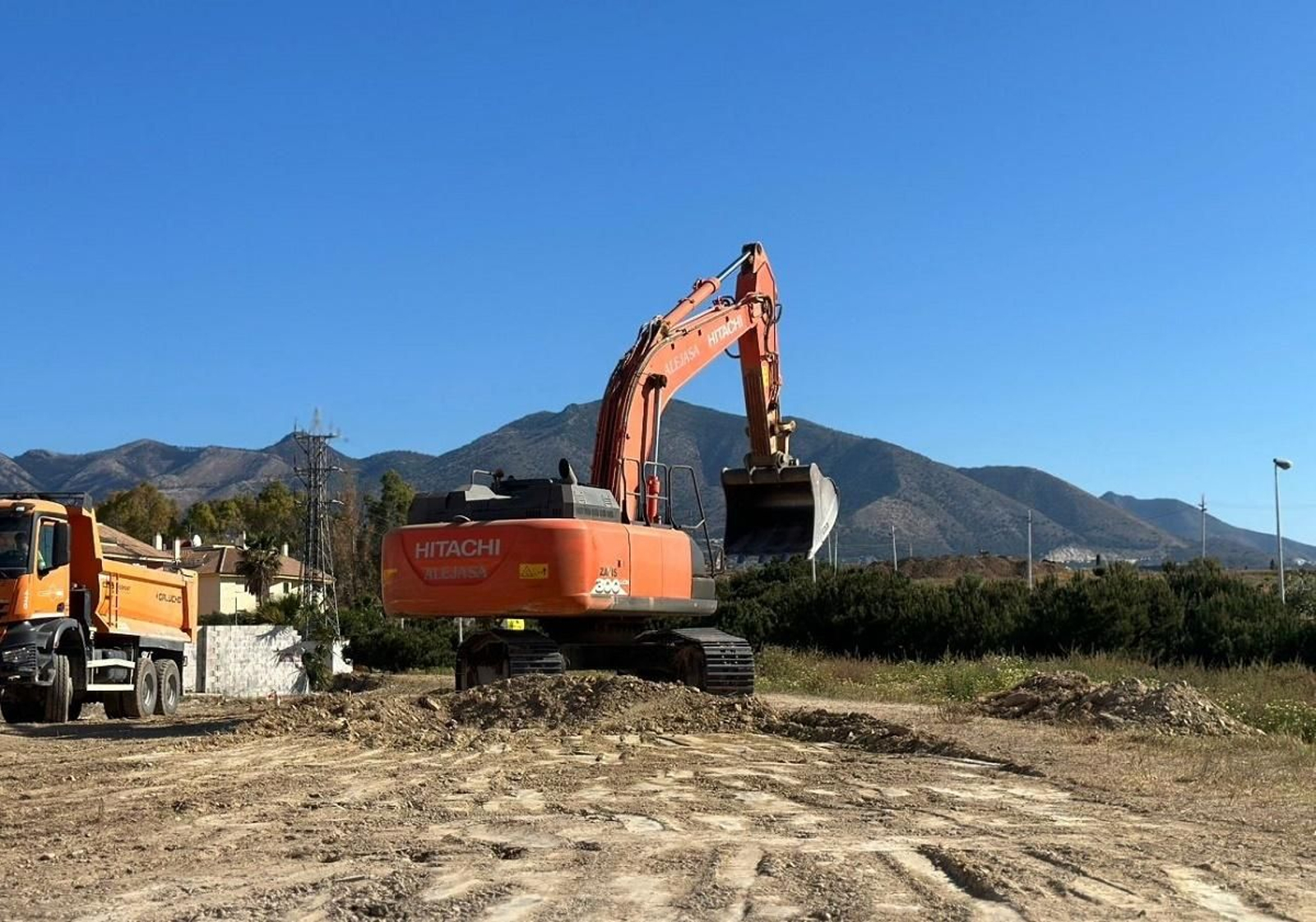Los trabajos de conexión de la calle Matagorda. Los trabajos de conexión de la calle Matagorda.