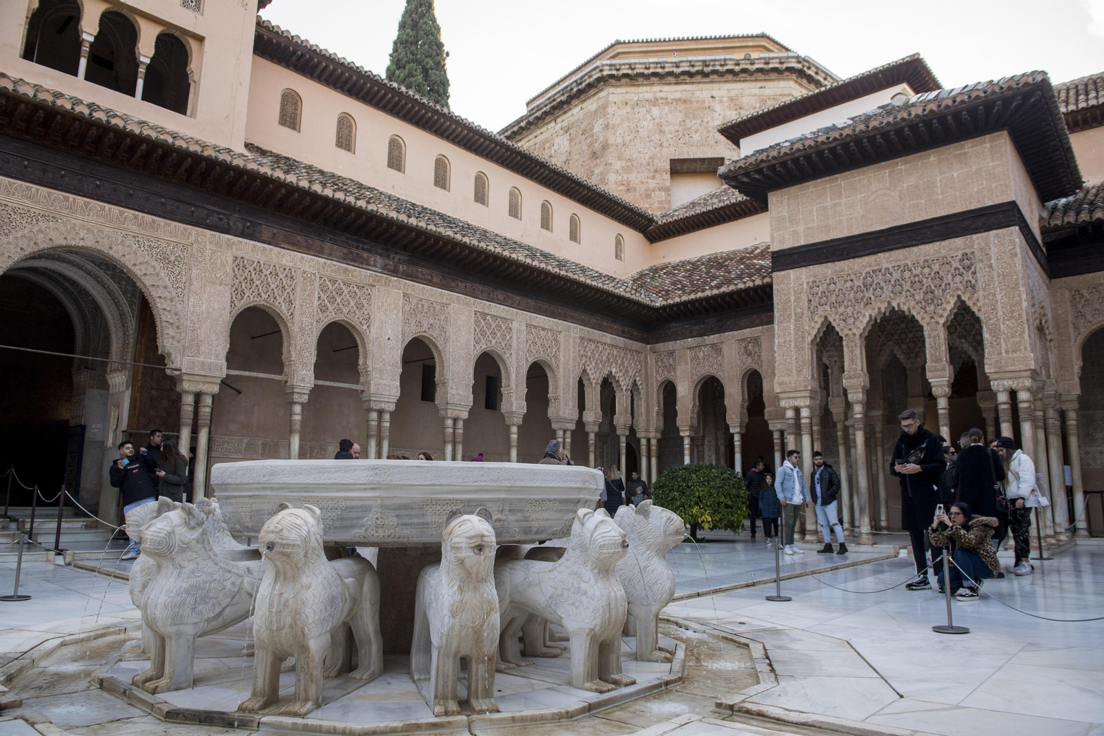 El Patio de los Leones de La Alhambra, en una imagen reciente.