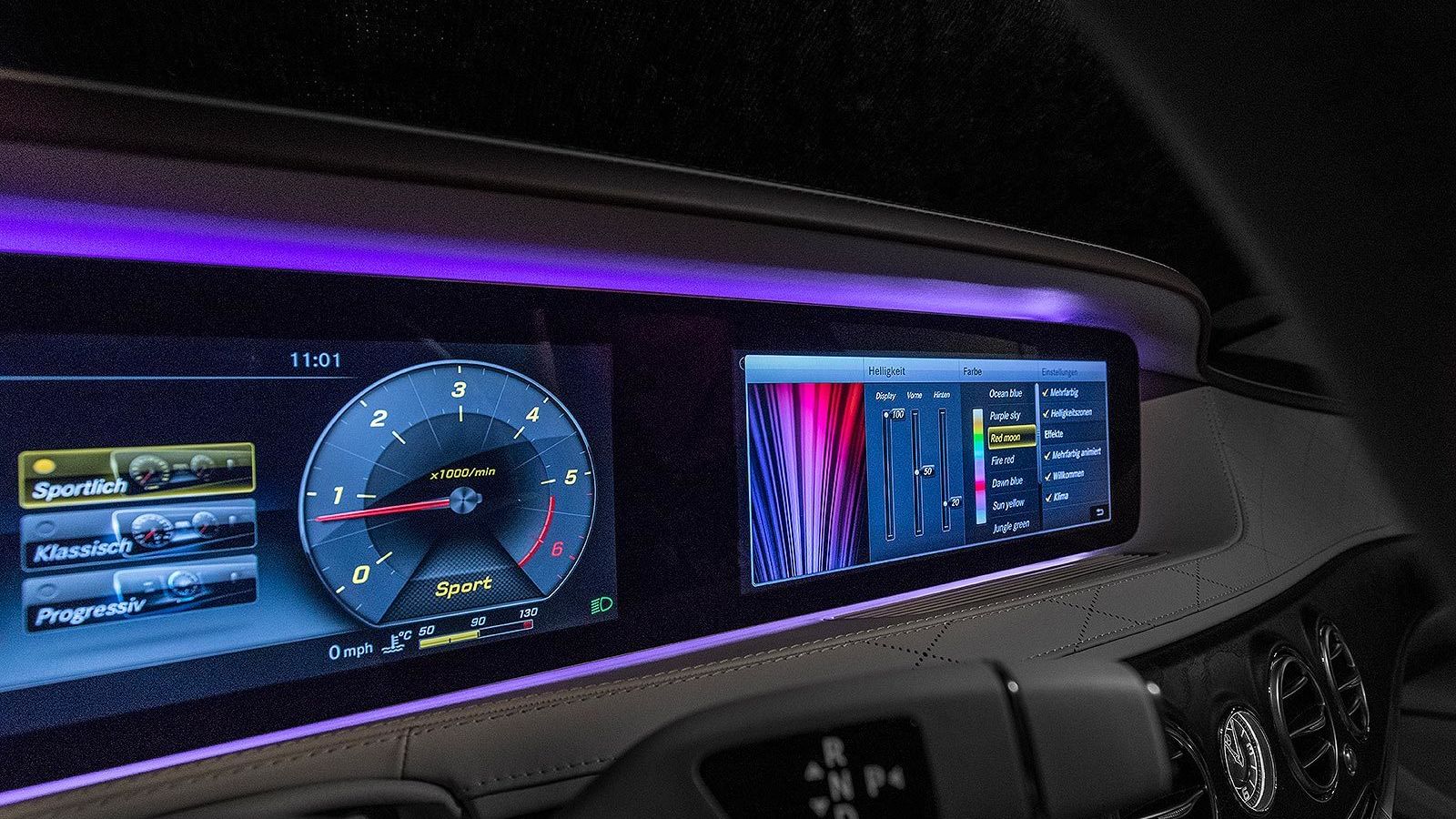 Los cuadros de instrumentos son completamente personalizables.