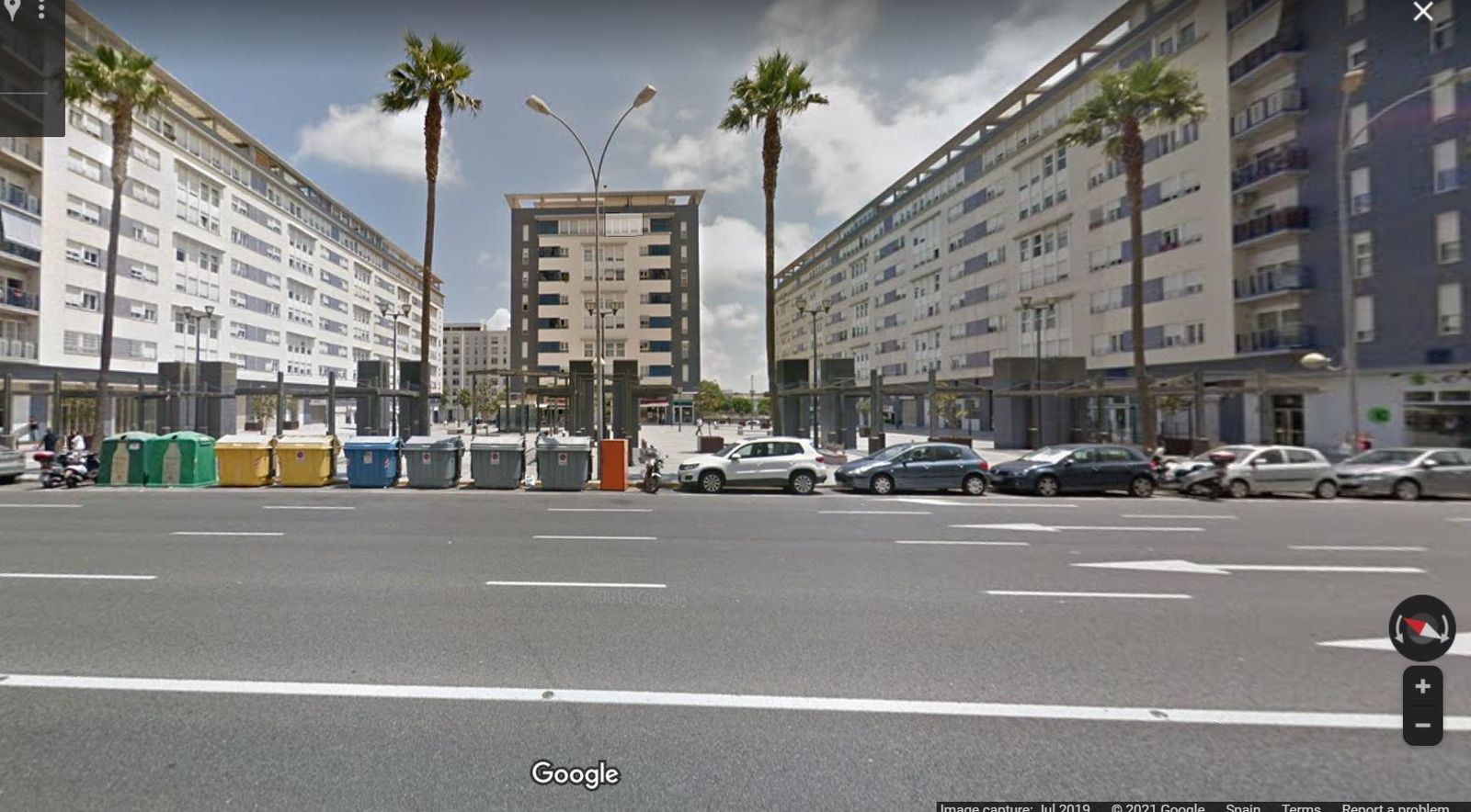 La plaza de Jerez de Cádiz en una imagen de Google Maps.
