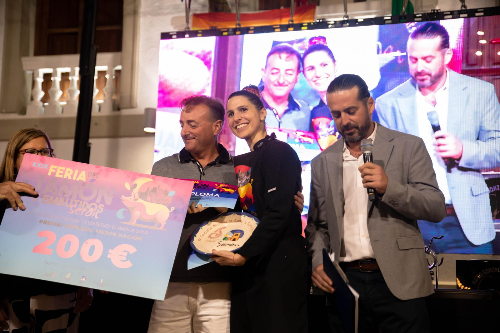 Concurso de cortadores de jamón en Serón, en imágenes