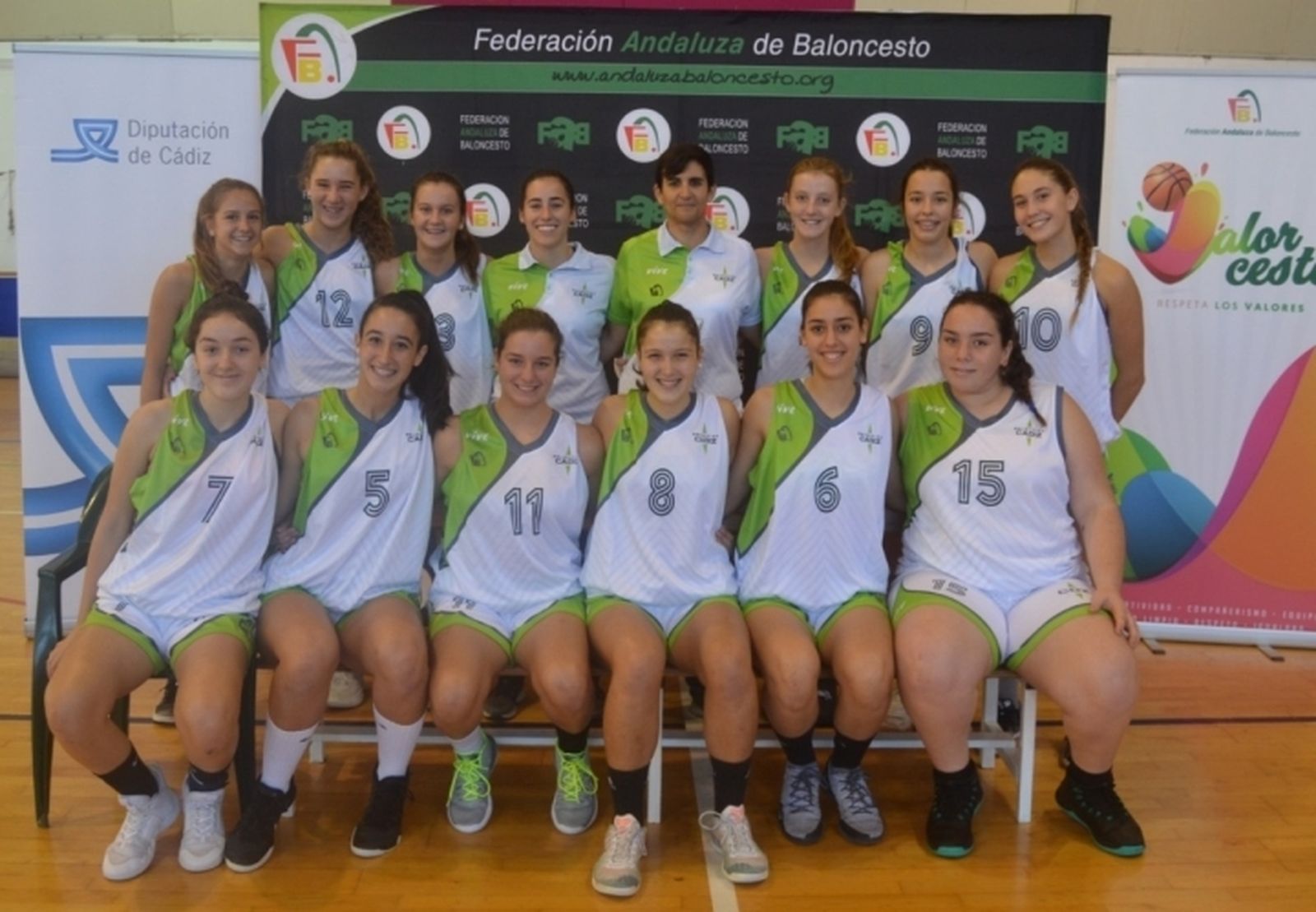 Plantilla cadete femenina de la provincia de Cádiz.