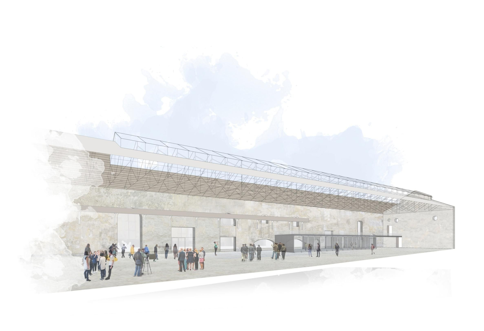 Recreación virtual de las naves tras su rehabilitación y apertura al público.