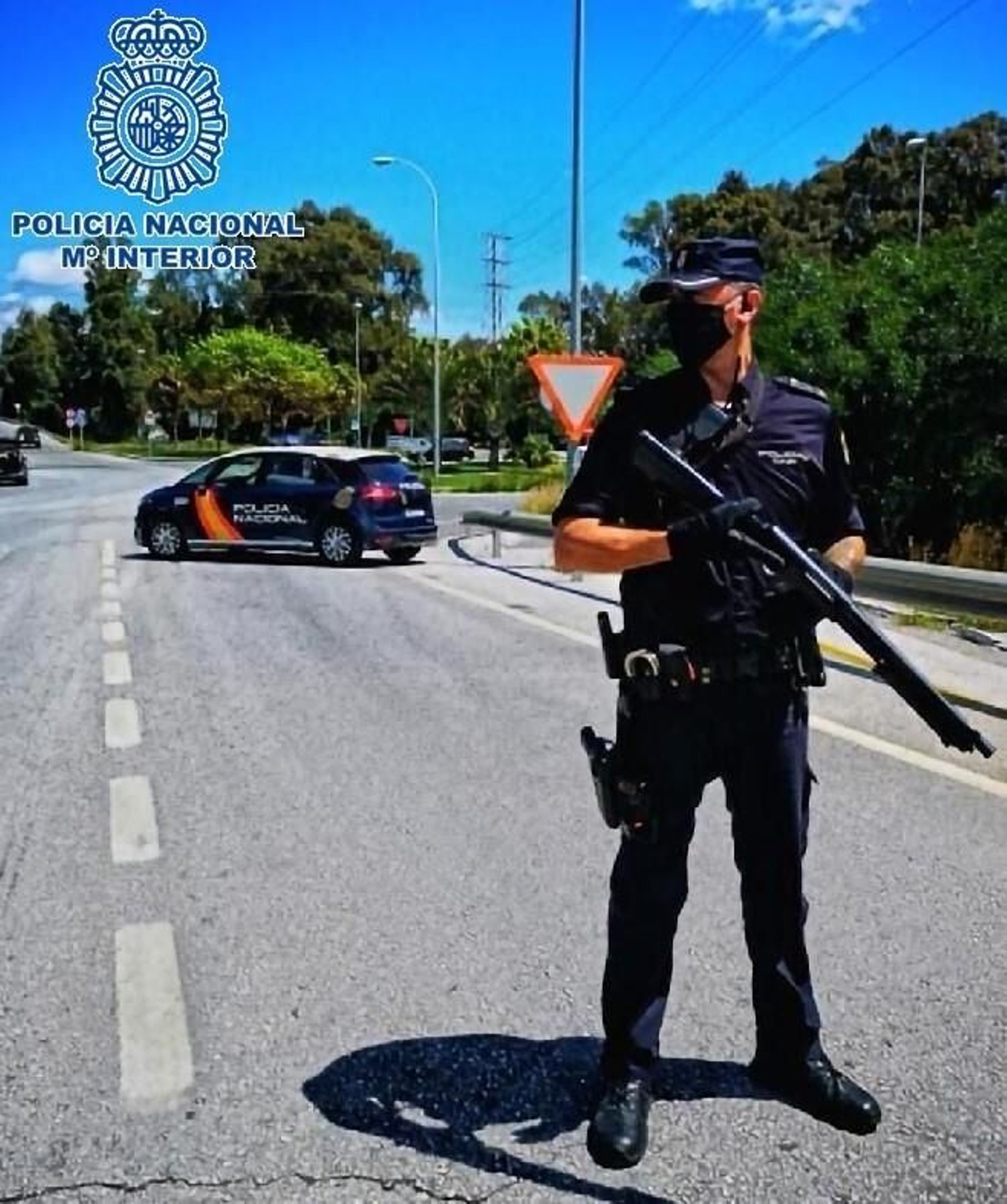 Imagen de archivo de un control policial. Imagen de archivo de un control policial.