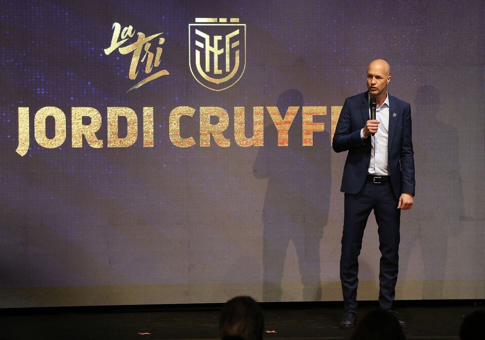 Jordi Cruyff, en su presentación como entrenador de Ecuador