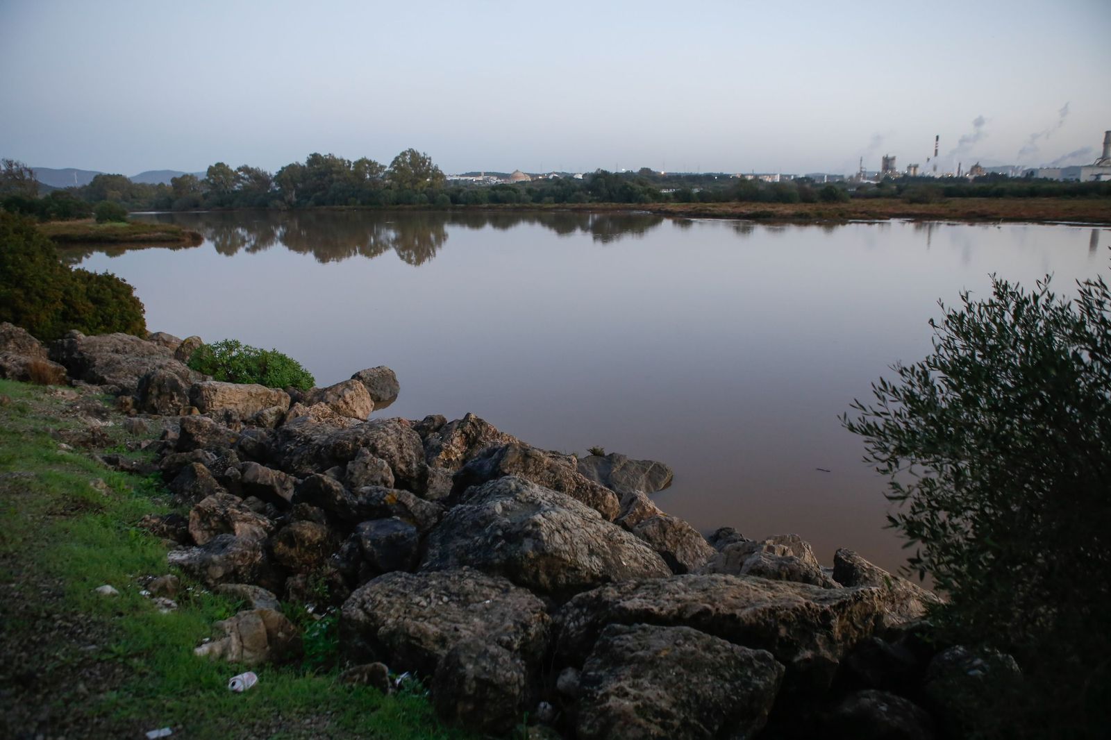 Las fotografías de Guadarcote, el río Guadarranque y la Estación de San Roque tras el paso de la borrasca Francis