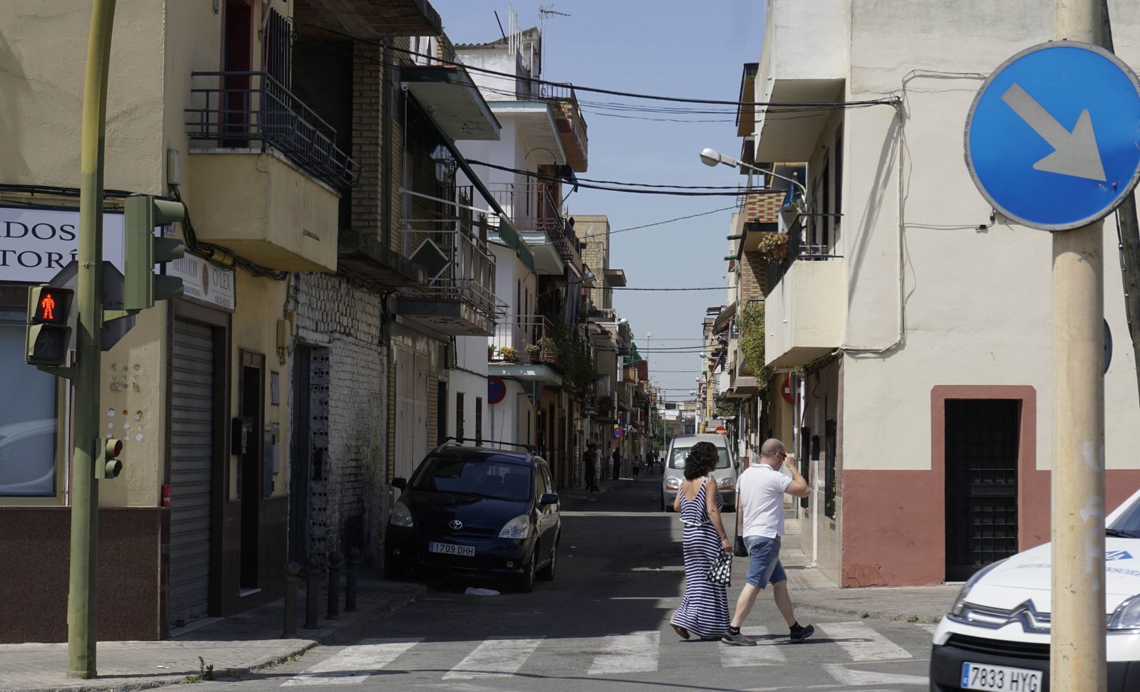 Barriada de Palmete, donde se colocará un nuevo centro de transformación .