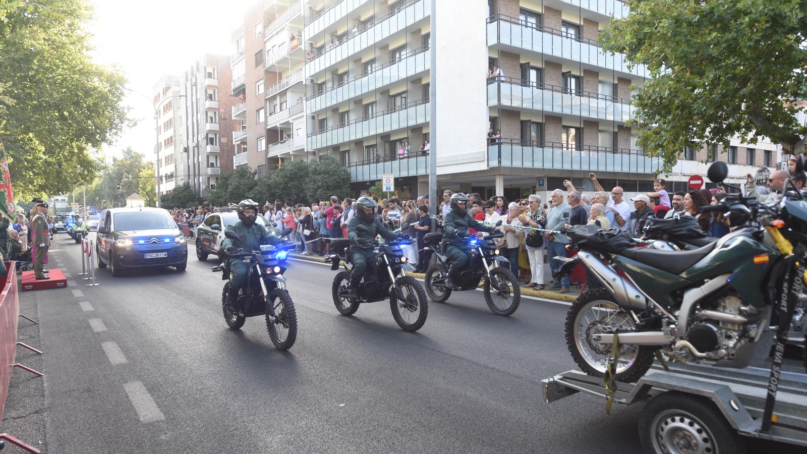 Un momento del desfile de la Guardia Civil de Córdoba.