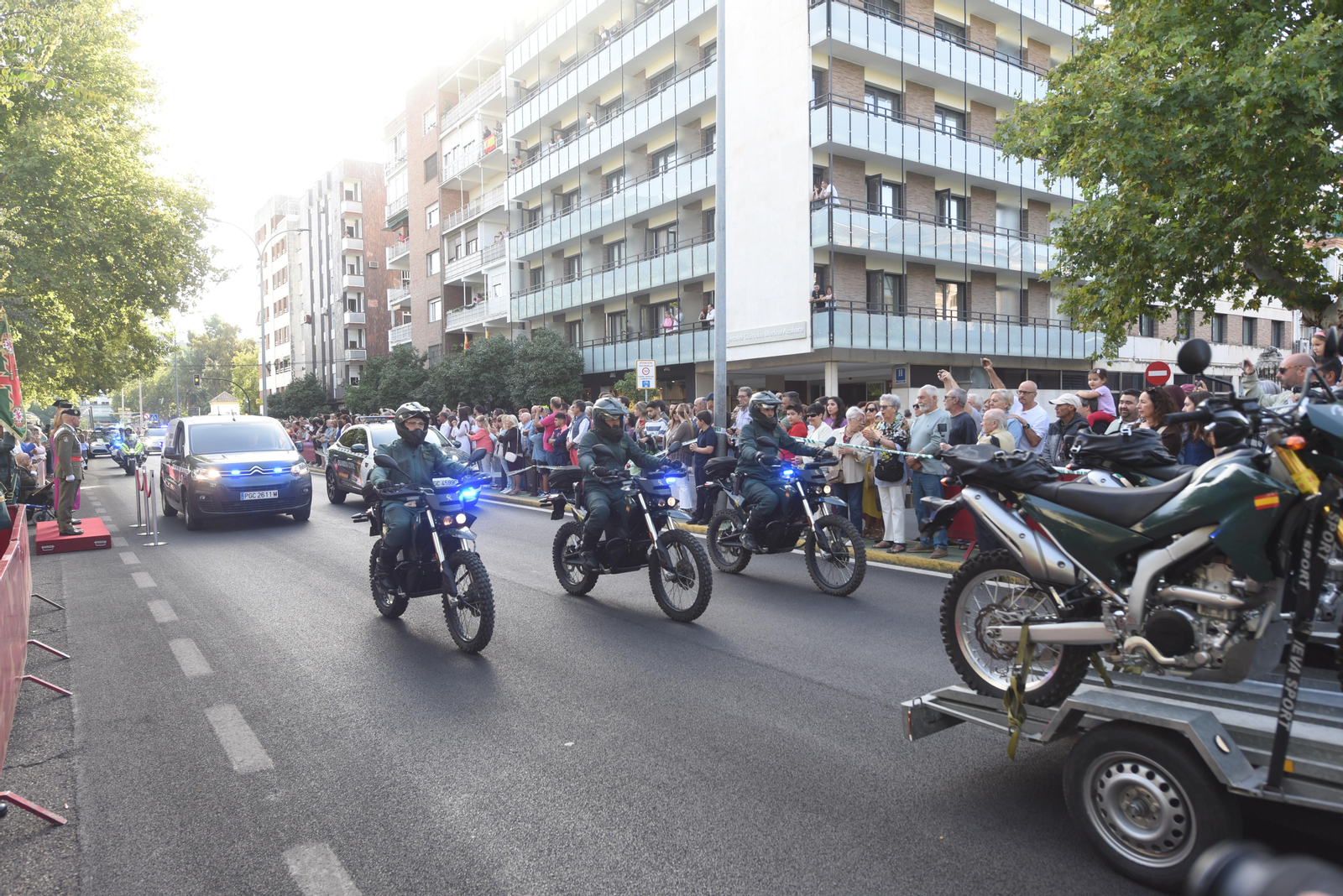 El desfile de la Guardia Civil de Córdoba por el día de la Virgen del Pilar