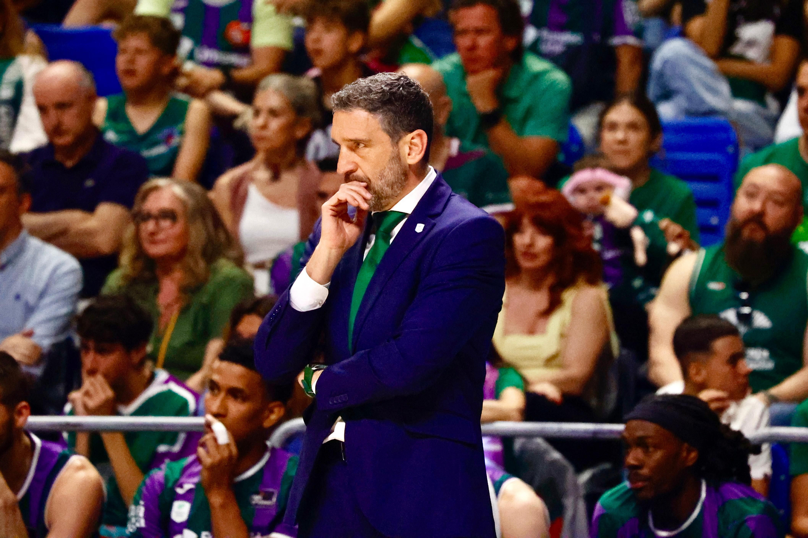 Ibon, durante el Unicaja-UCAM. Ibon, durante el Unicaja-UCAM.