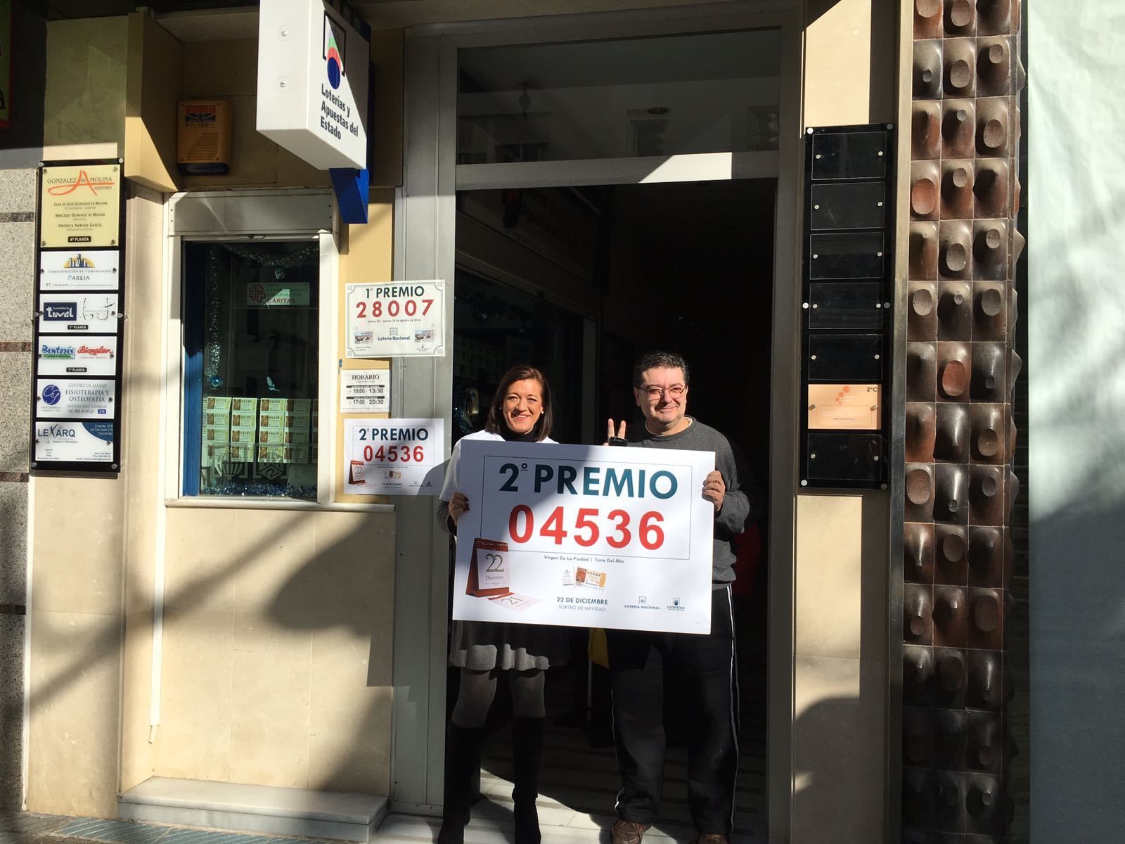 Los premiados en la Lotería de Navidad en Málaga