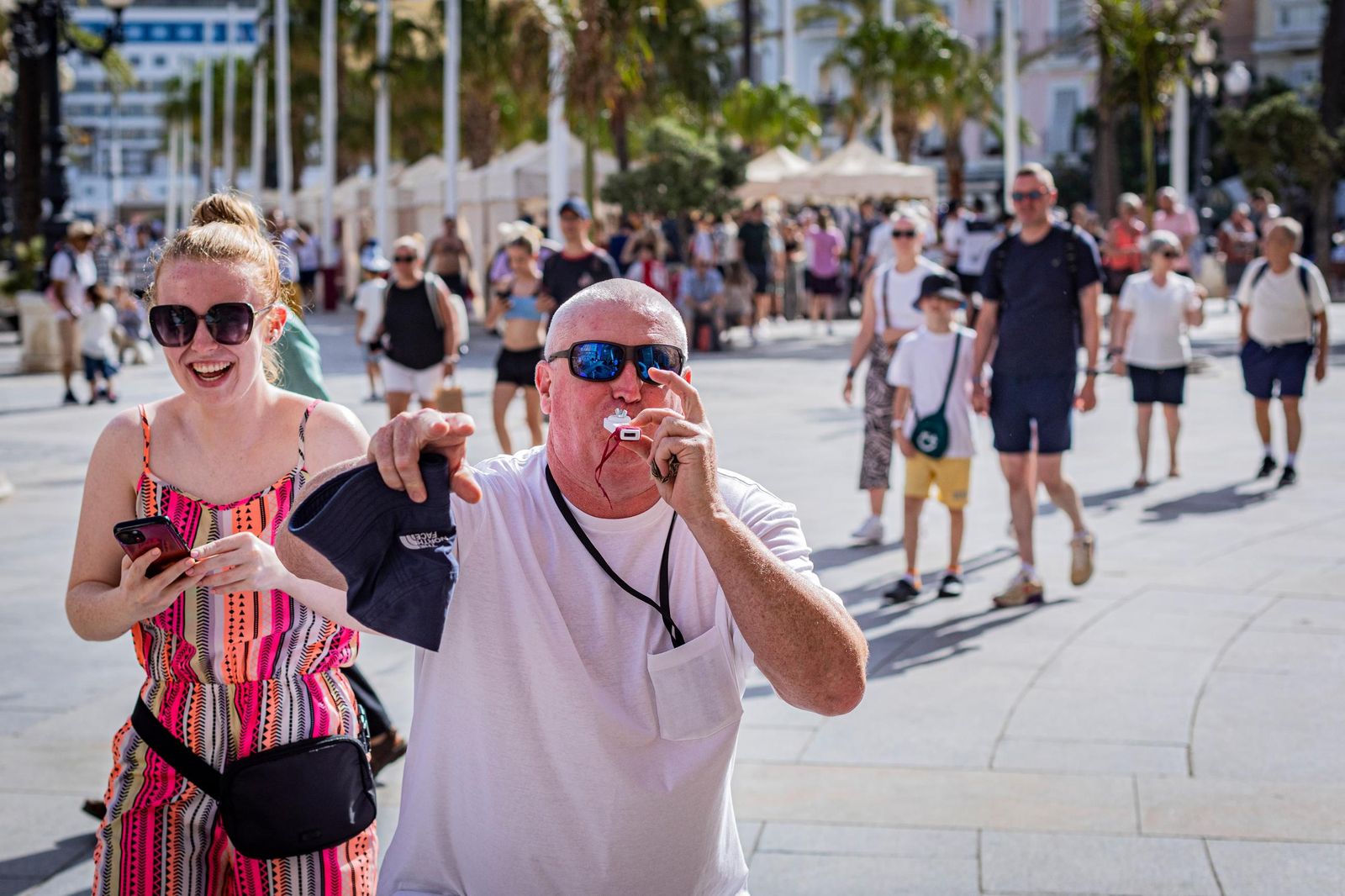 Cruceros y cruceristas, este miércoles, en Cádiz