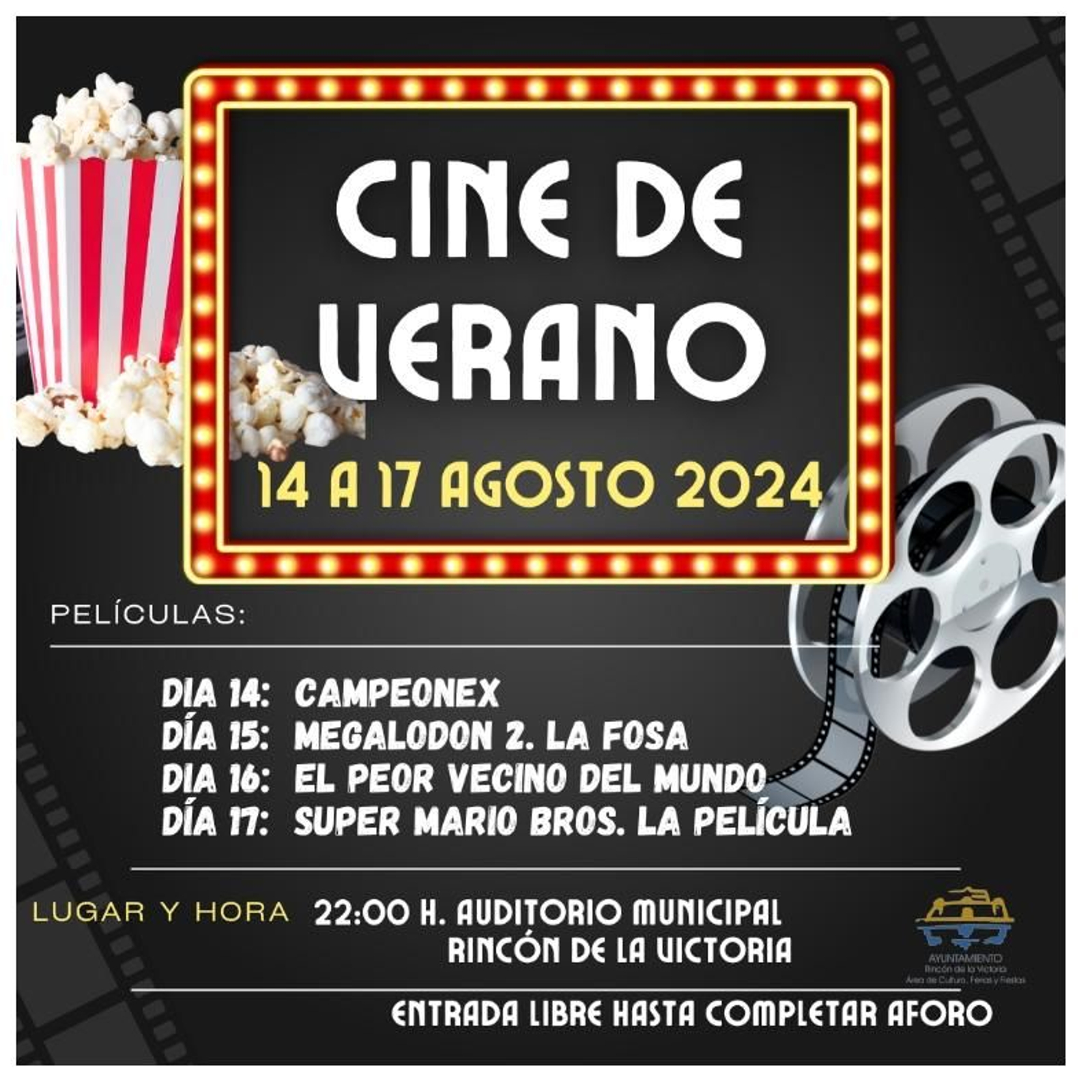 Cartel del cine de verano de Rincón de la Victoria Cartel del cine de verano de Rincón de la Victoria