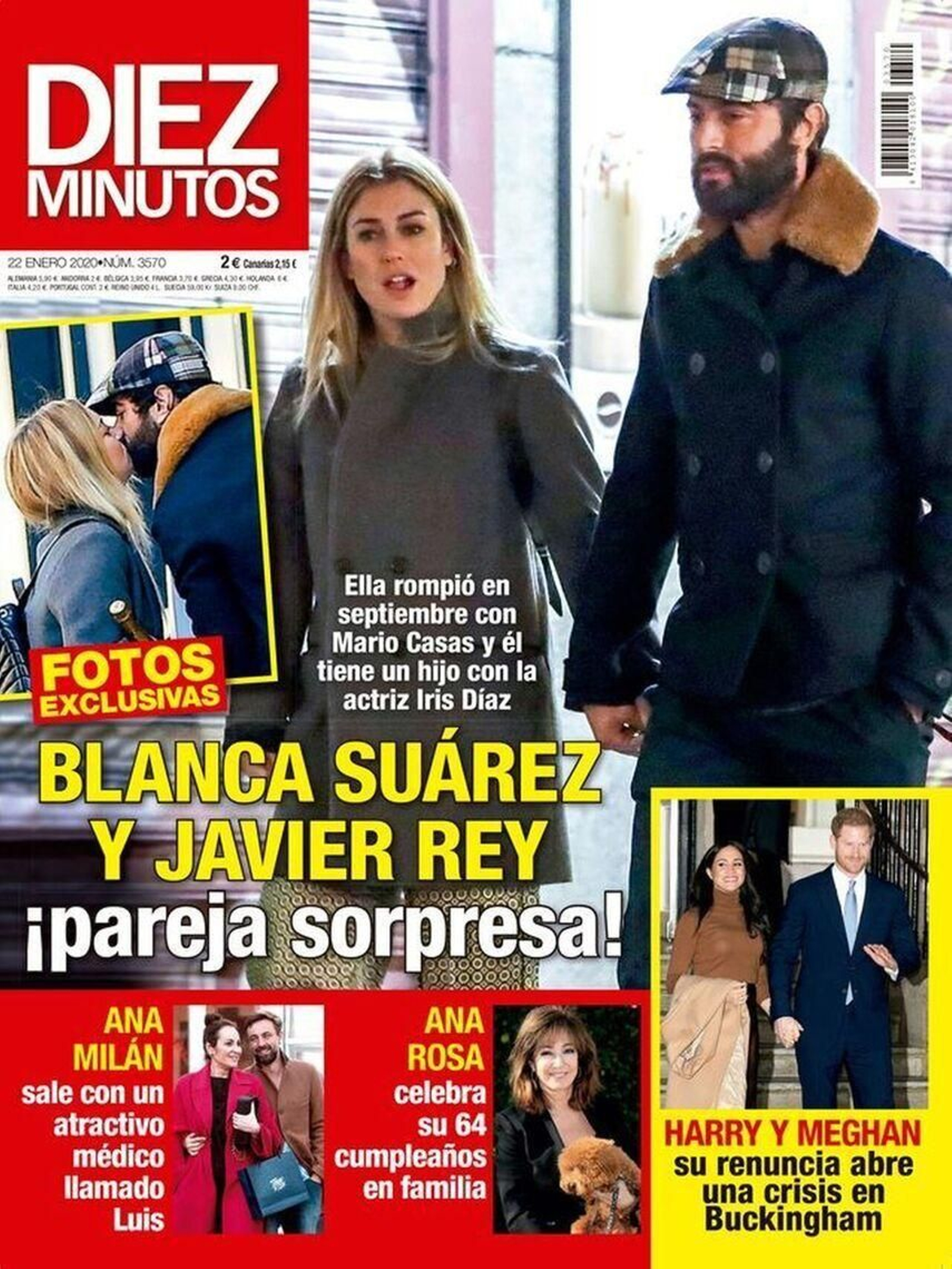Blanca, en la portada de Diez Minutos con su pareja, el también actor Javier Rey. Blanca, en la portada de Diez Minutos con su pareja, el también actor Javier Rey.