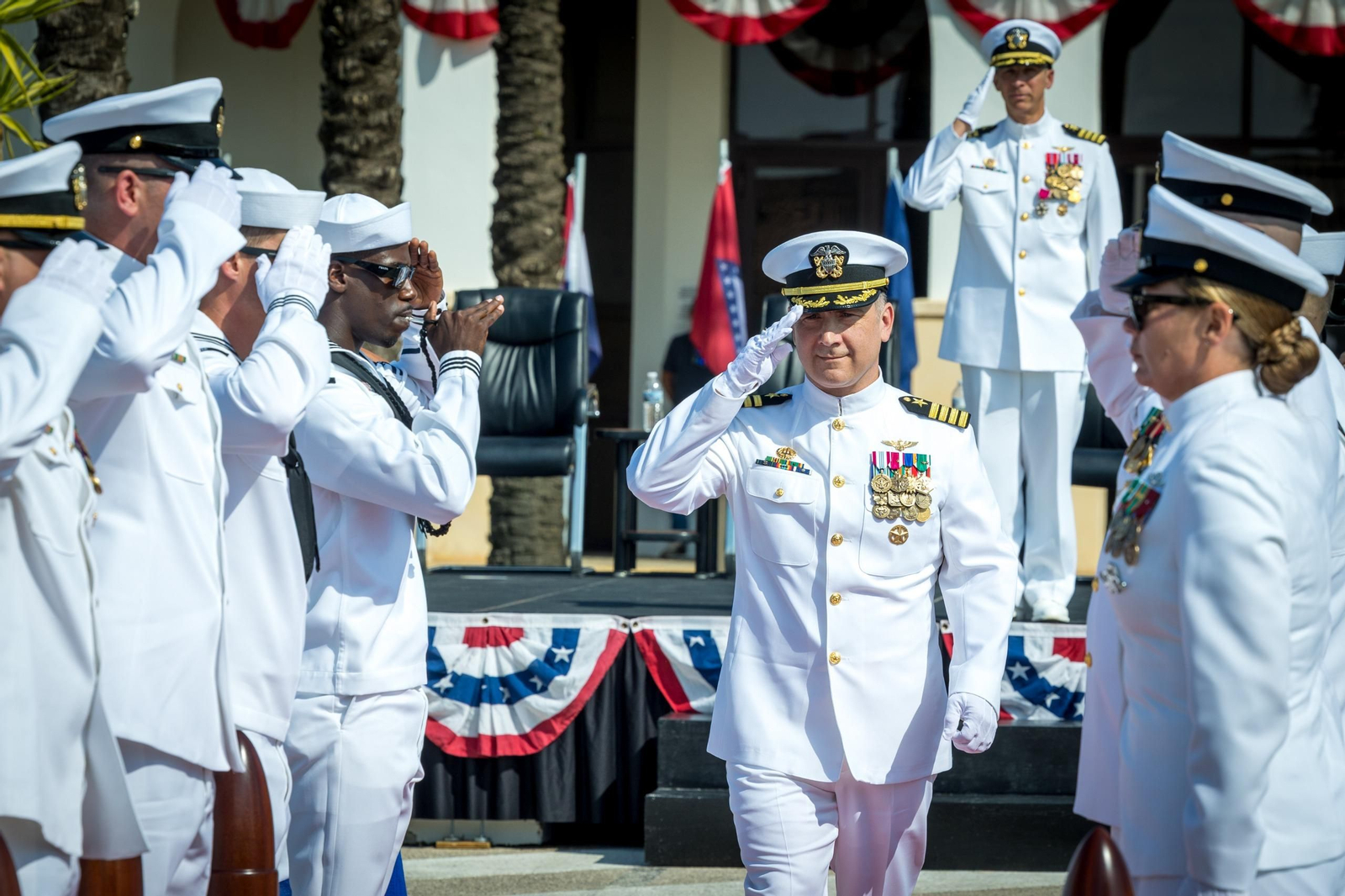 Ceremonia de cambio de mando de la US Navy en la Base de Rota