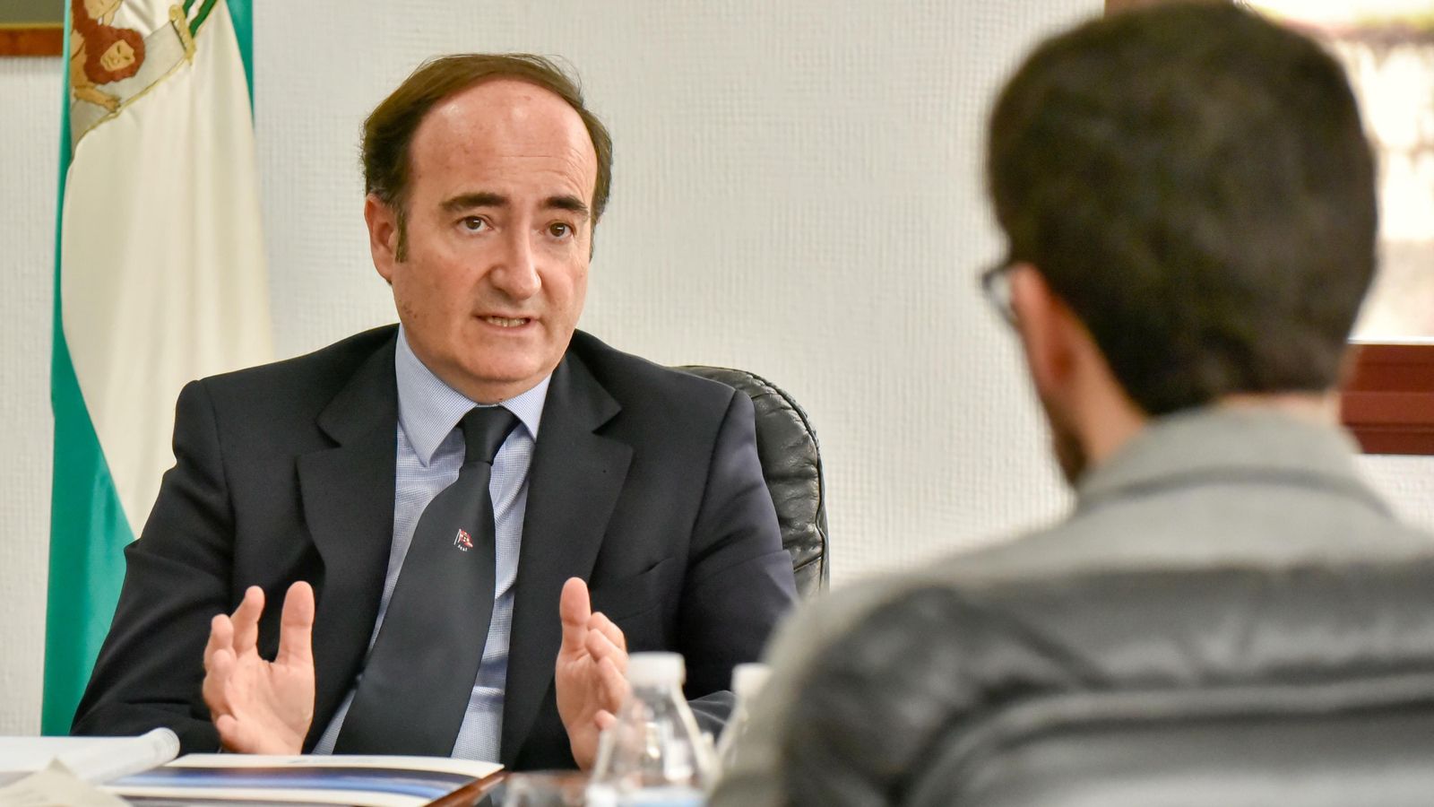 Gerardo Landaluce durante la entrevista.