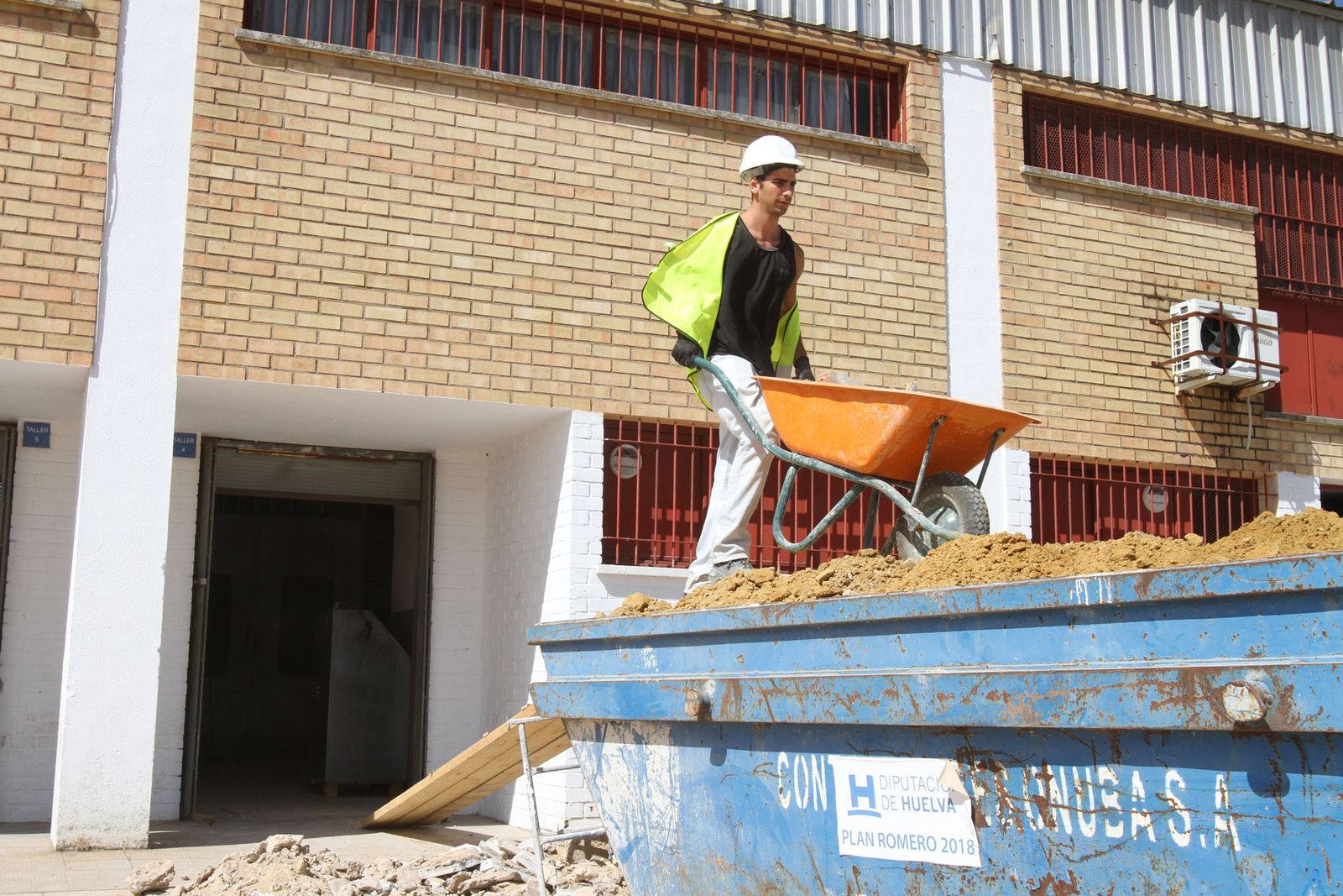 Obras en un instituto en una imagen de arhivo.