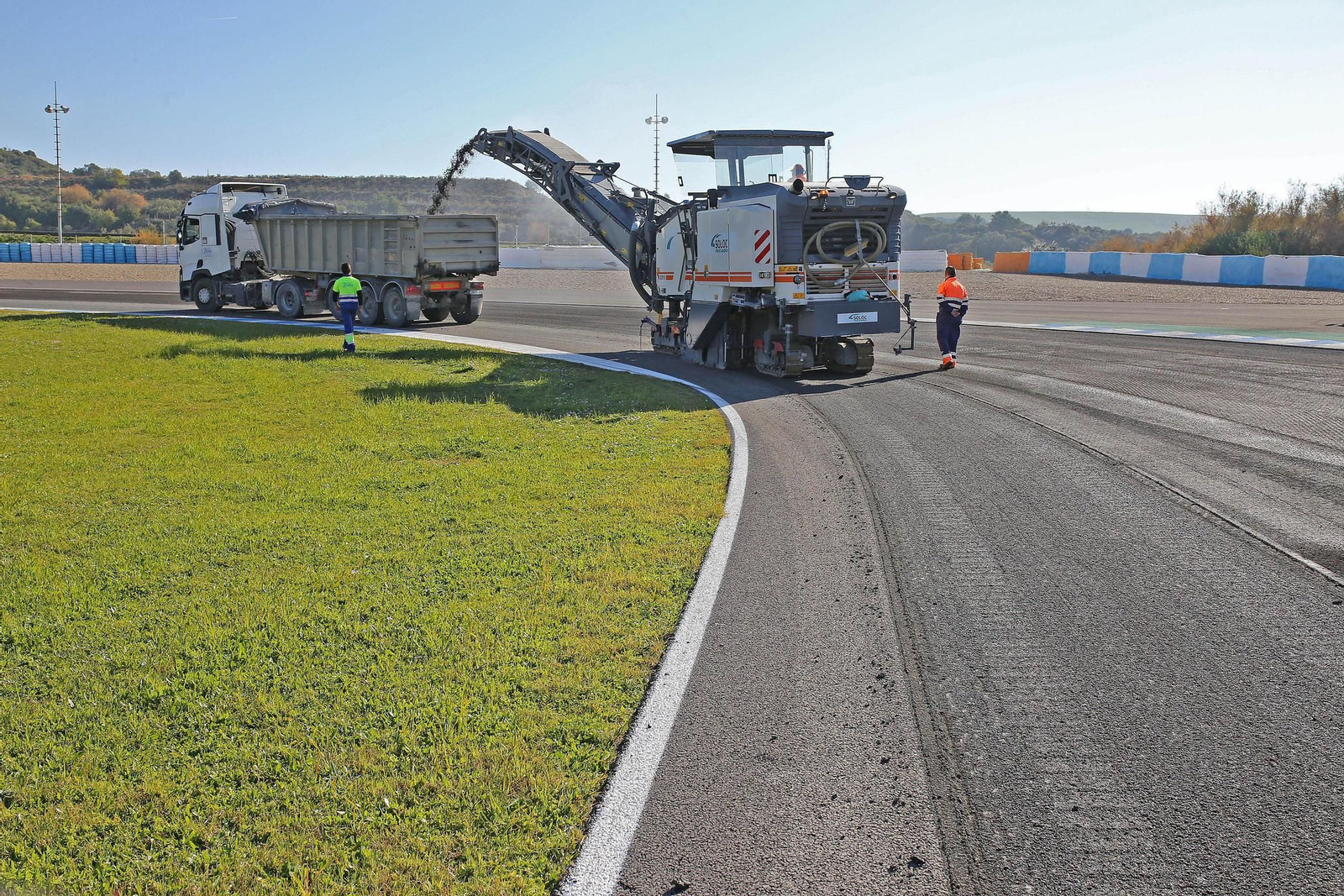 Comienza el reasfaltado del circuito de velocidad de Jerez