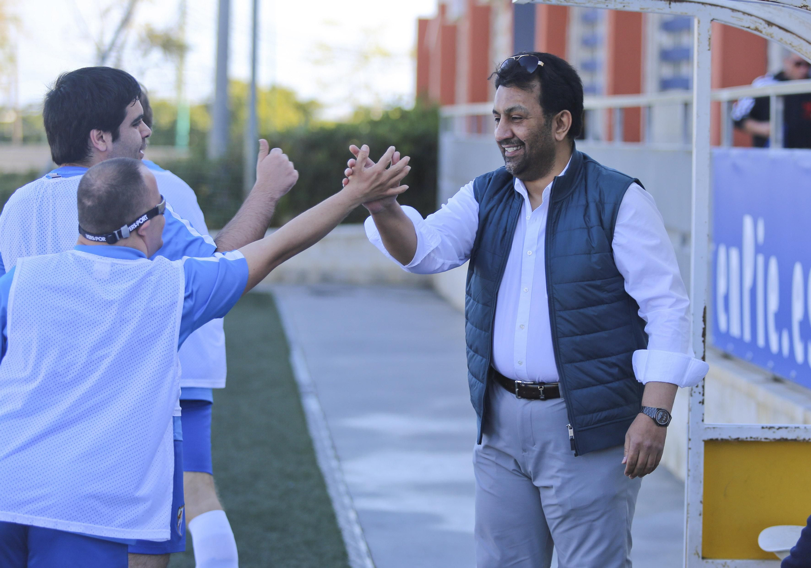 Las fotos del jeque Al-Thani con el Málaga Genuine