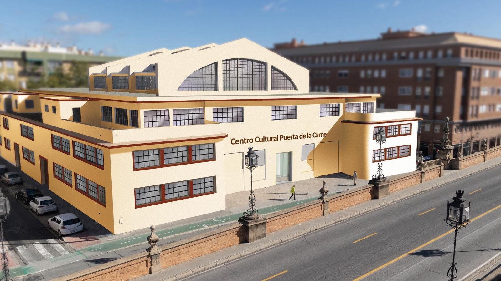 Recreación realizada por la Diputación de cómo quedaría el edificio tras su restauración.