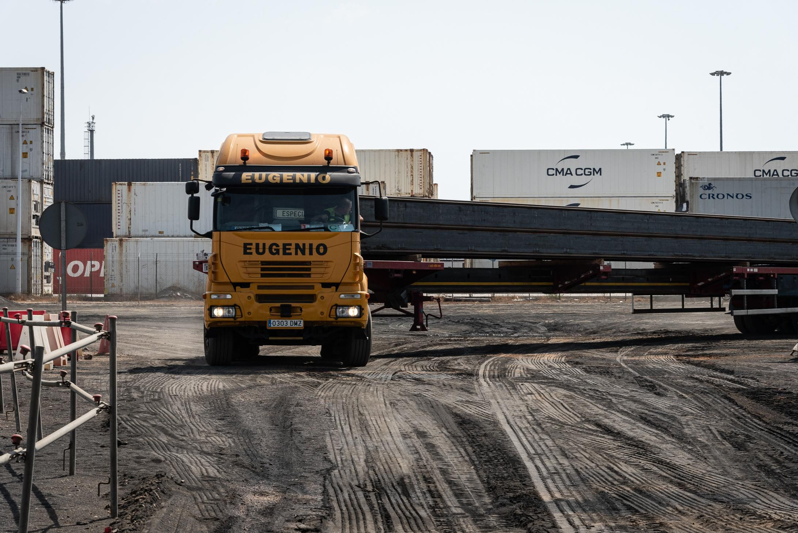 Imágenes de a obra de ampliación del muelle sur del Puerto de Huelva