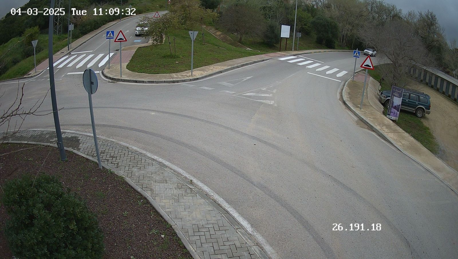 Visión de una de las cámaras de tráfico instaladas en Los Barrios.