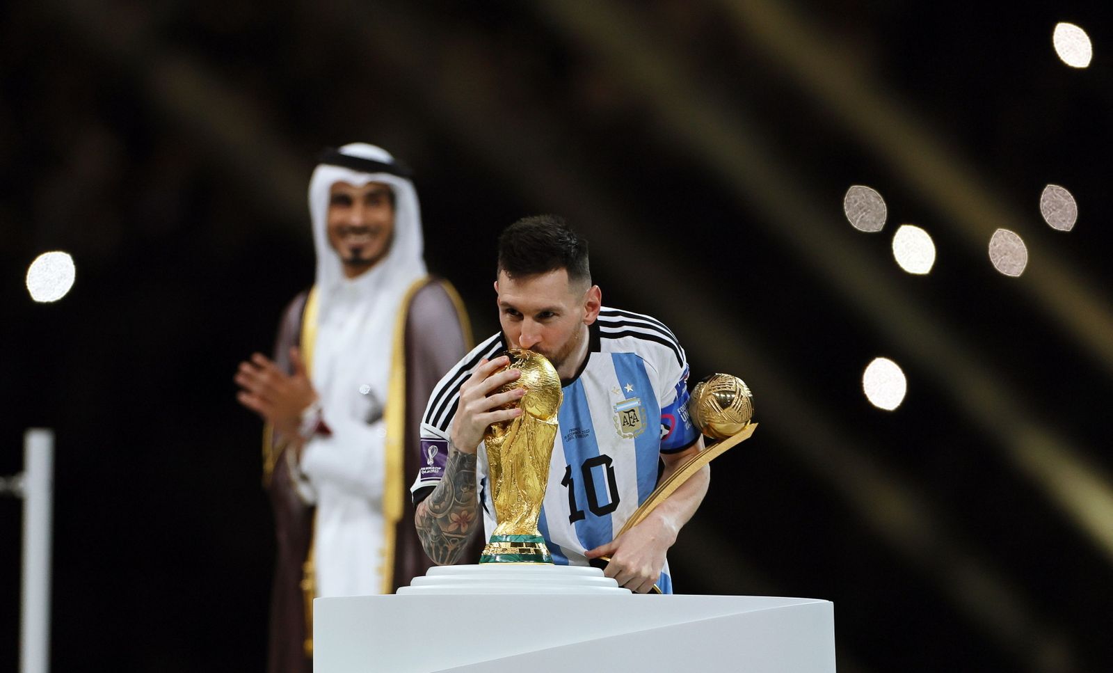 Las fotos de Messi con la Copa del Mundo