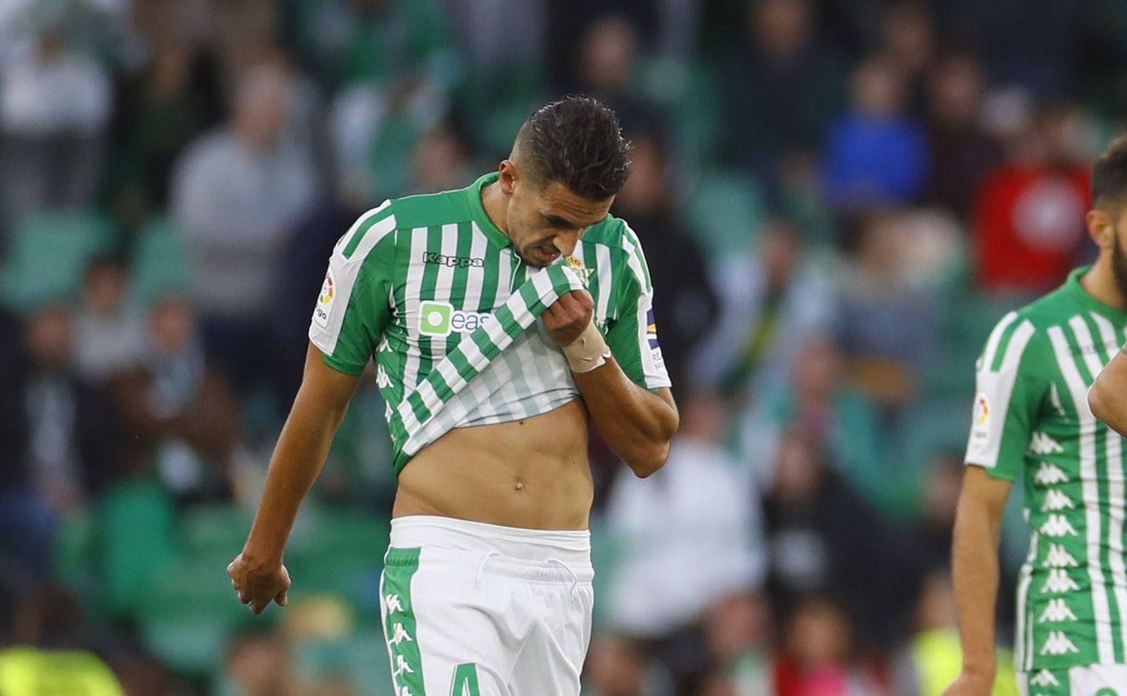 Feddal, frustrado al término del partido.