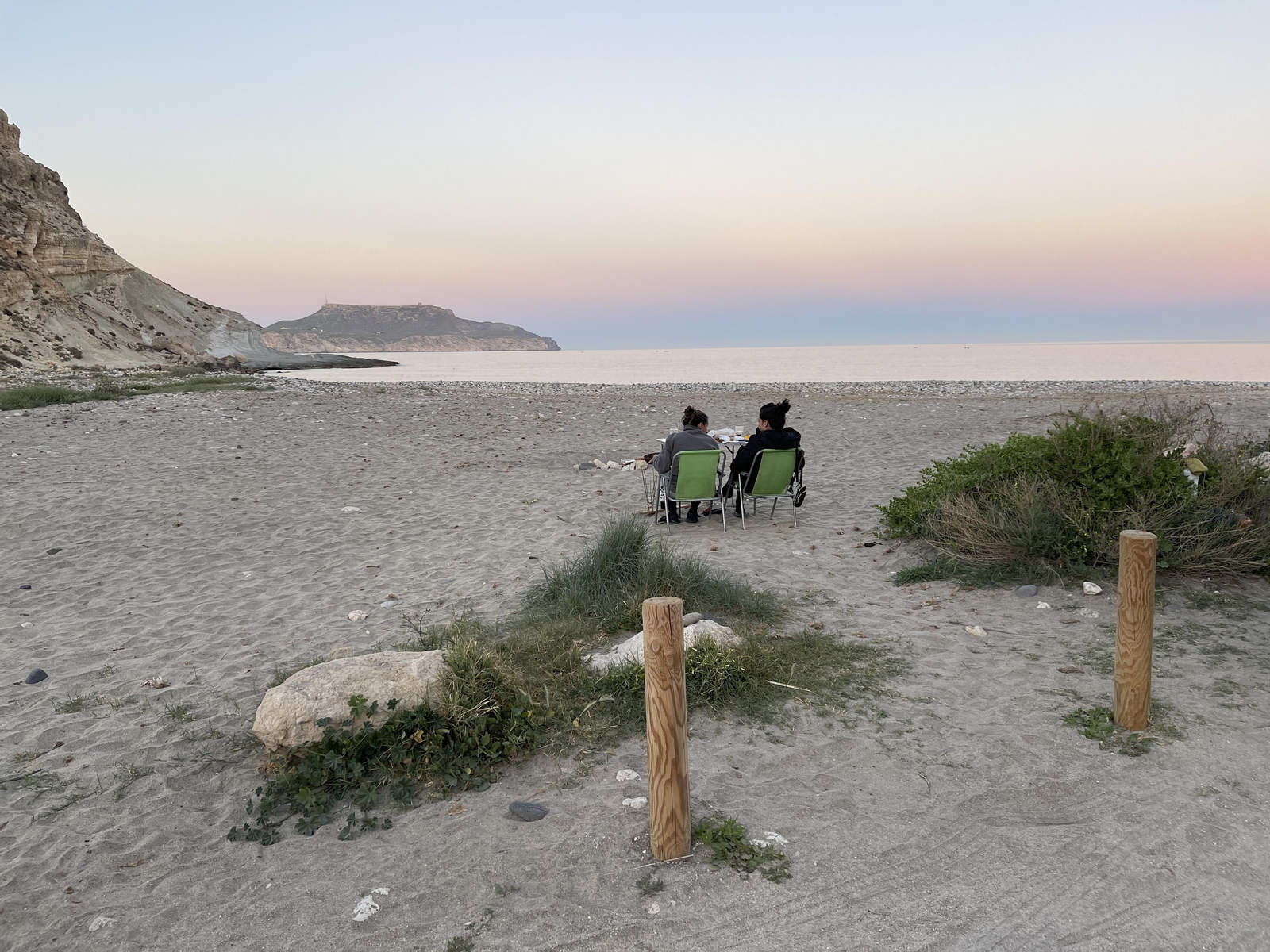 Llegada a la cala del Plomo