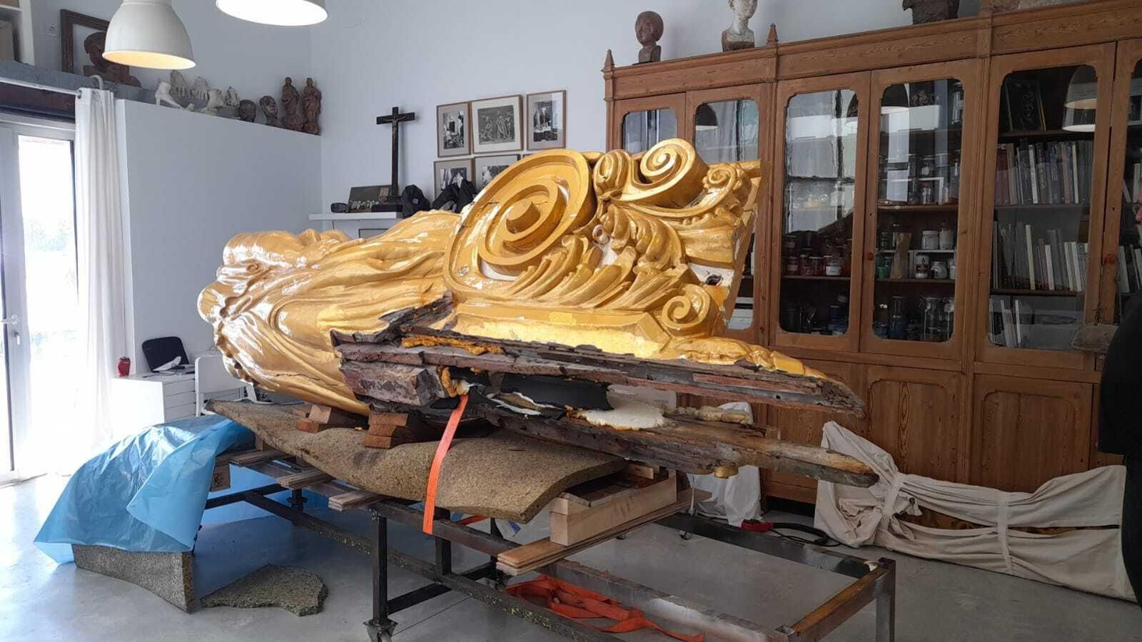 Así ha sido la restauración en Jerez de la diosa de Elcano